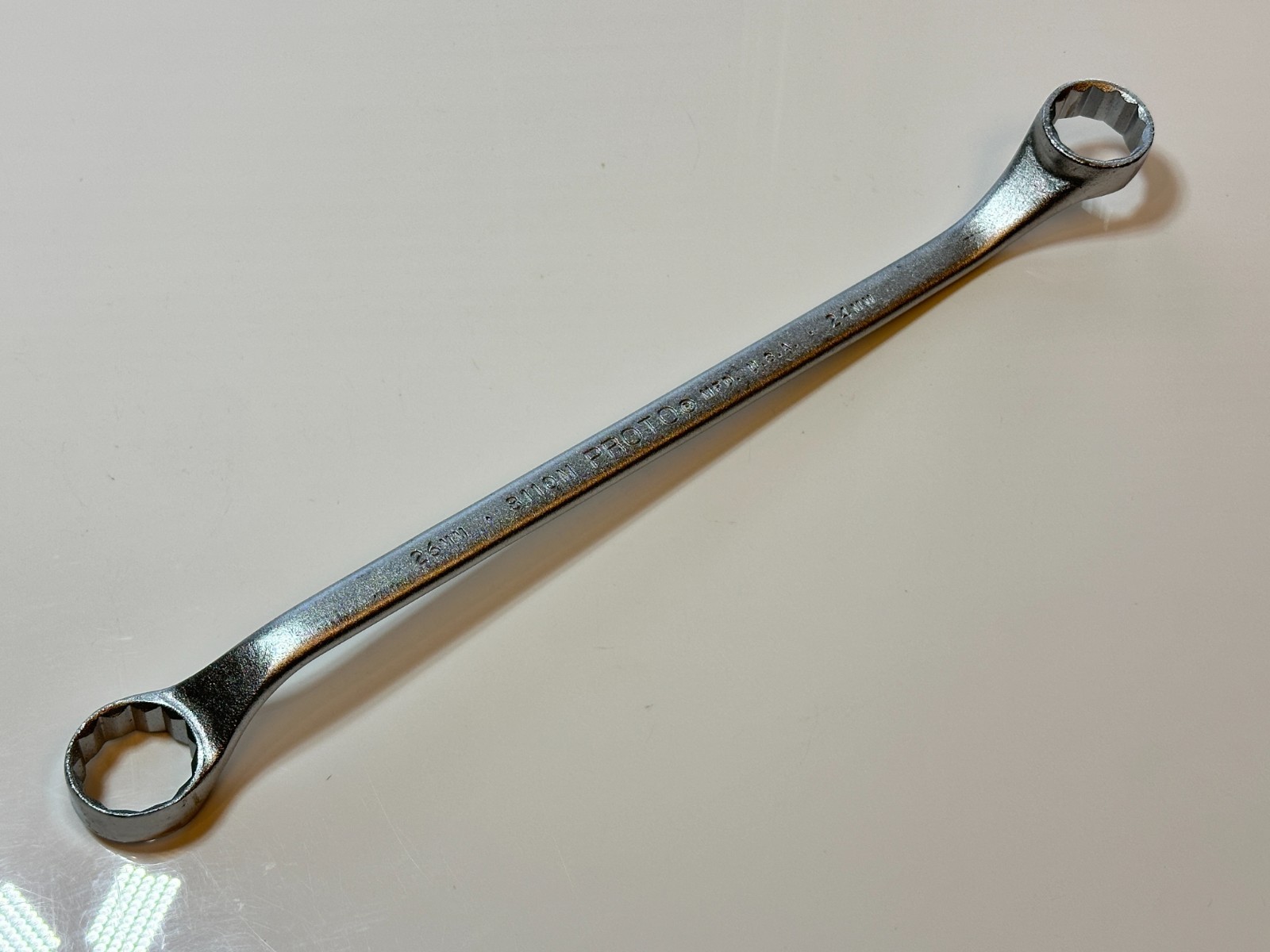NEW PROTO Tools USA 24mm x 26mm 8110M Metric Deep Offset Box End Wrench 12-Point