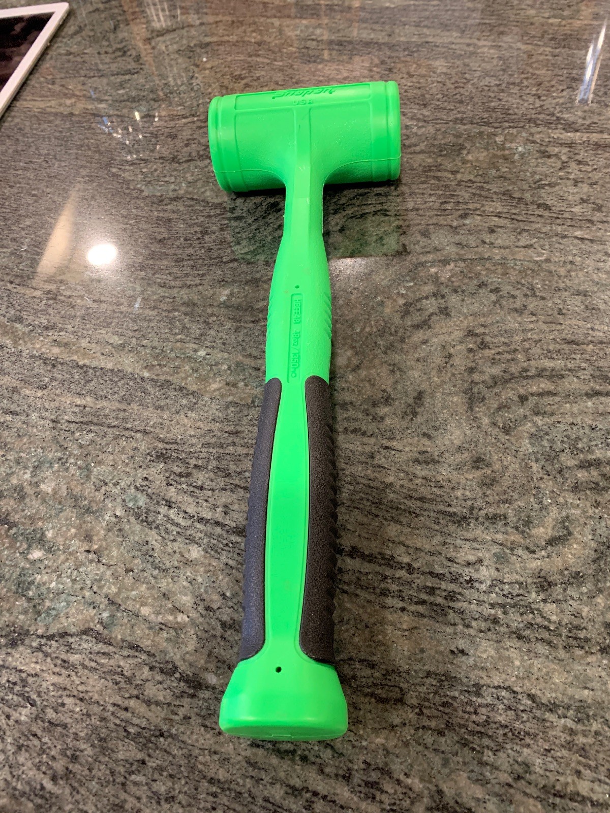 Snap-On hbfe48 48 ounce soft grip dead blow hammer green