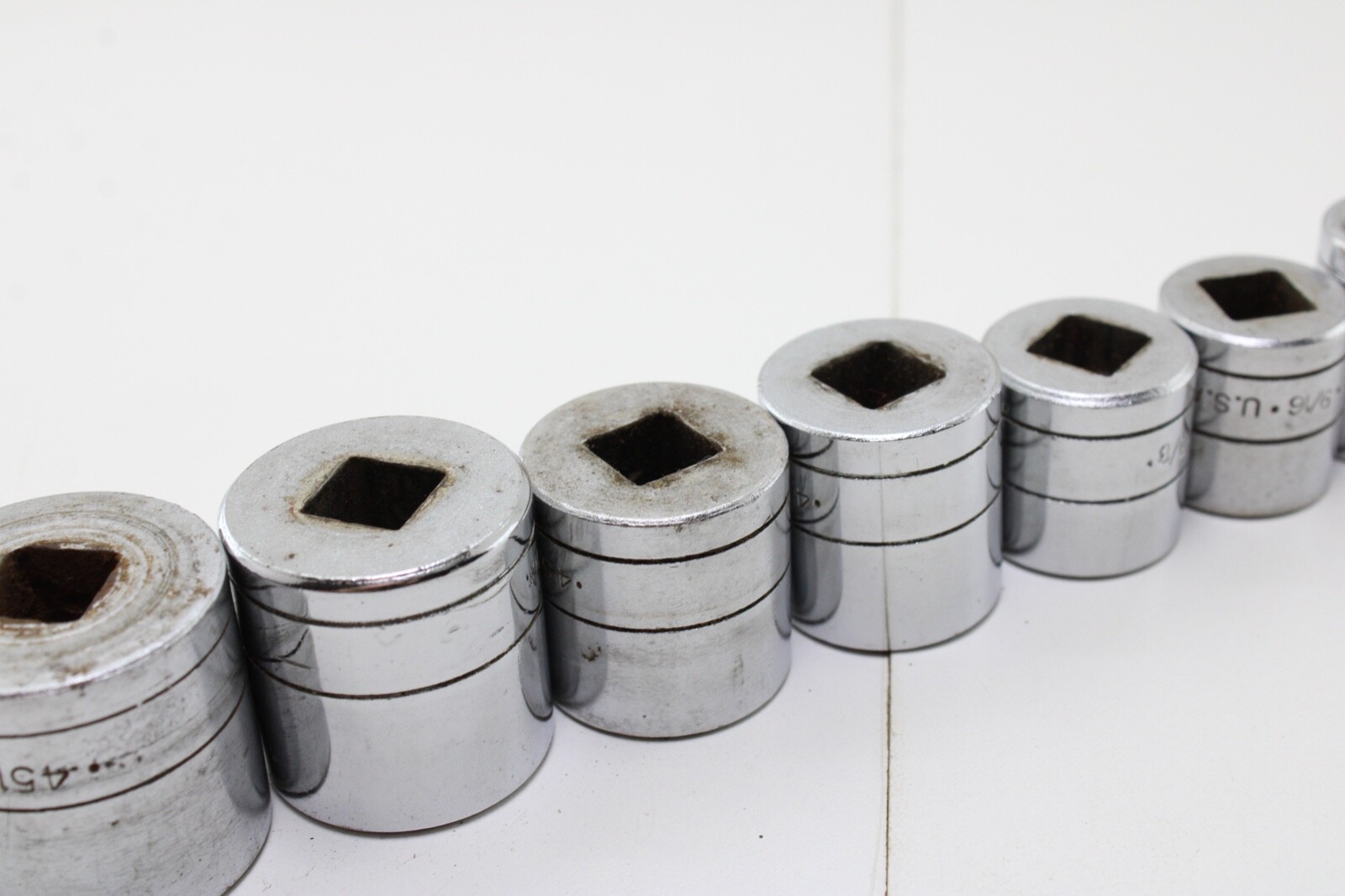 S-K Tools 45128-45112 7/8″-3/8″ 3/8″ Drive 9 Piece 12/6 Point Sockets Set USA