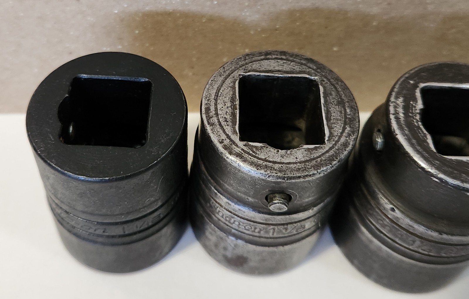 Snap On GLDH Series 3/4″ Drive 12 Point SAE Flank Drive Shallow Sockets Lot of 4