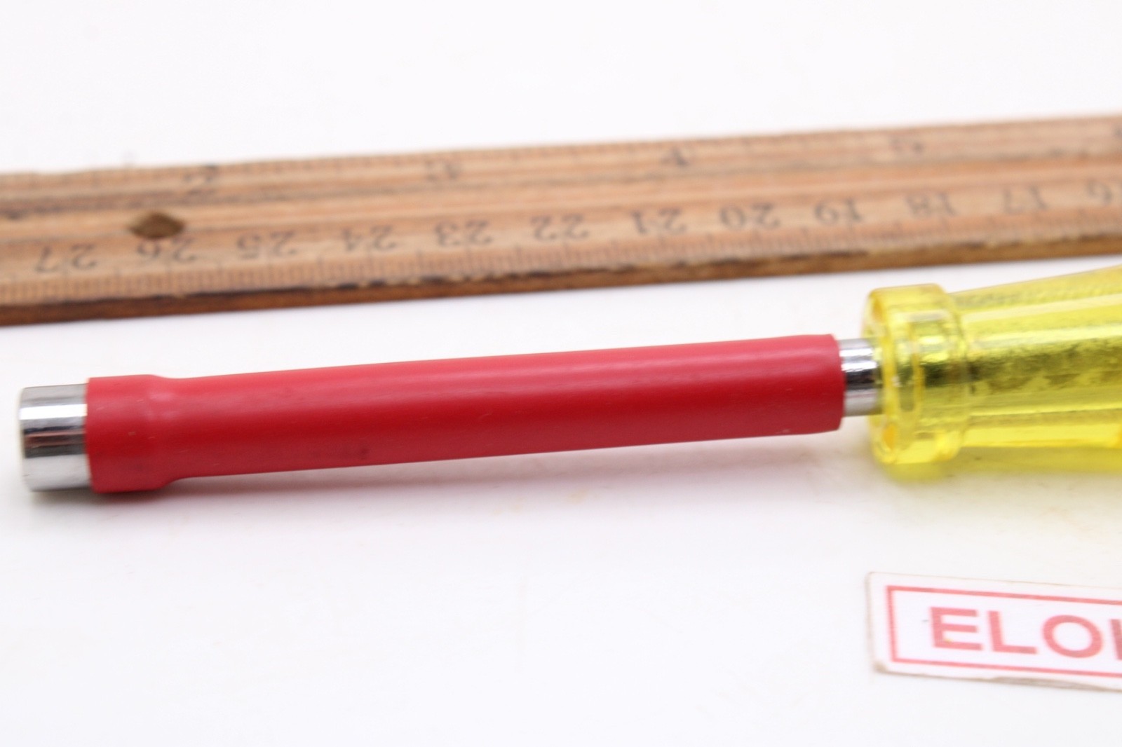 Snap-on ND 108 1/4″ 3″ Shank Red Insulated Amber Handle Nut Driver USA