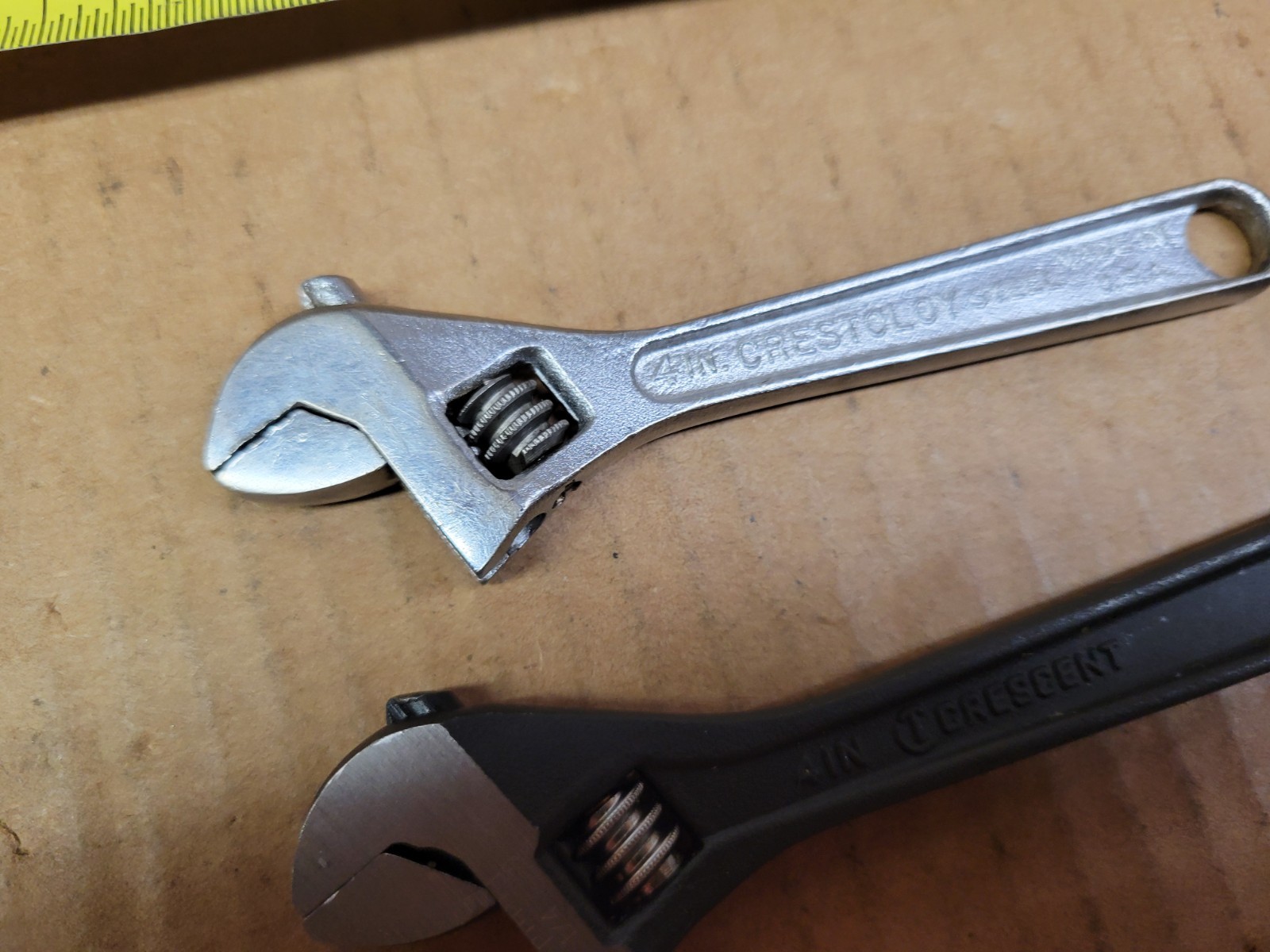 3-Piece 4″ Adjustable Wrench Lot Crestology Crescent Proto