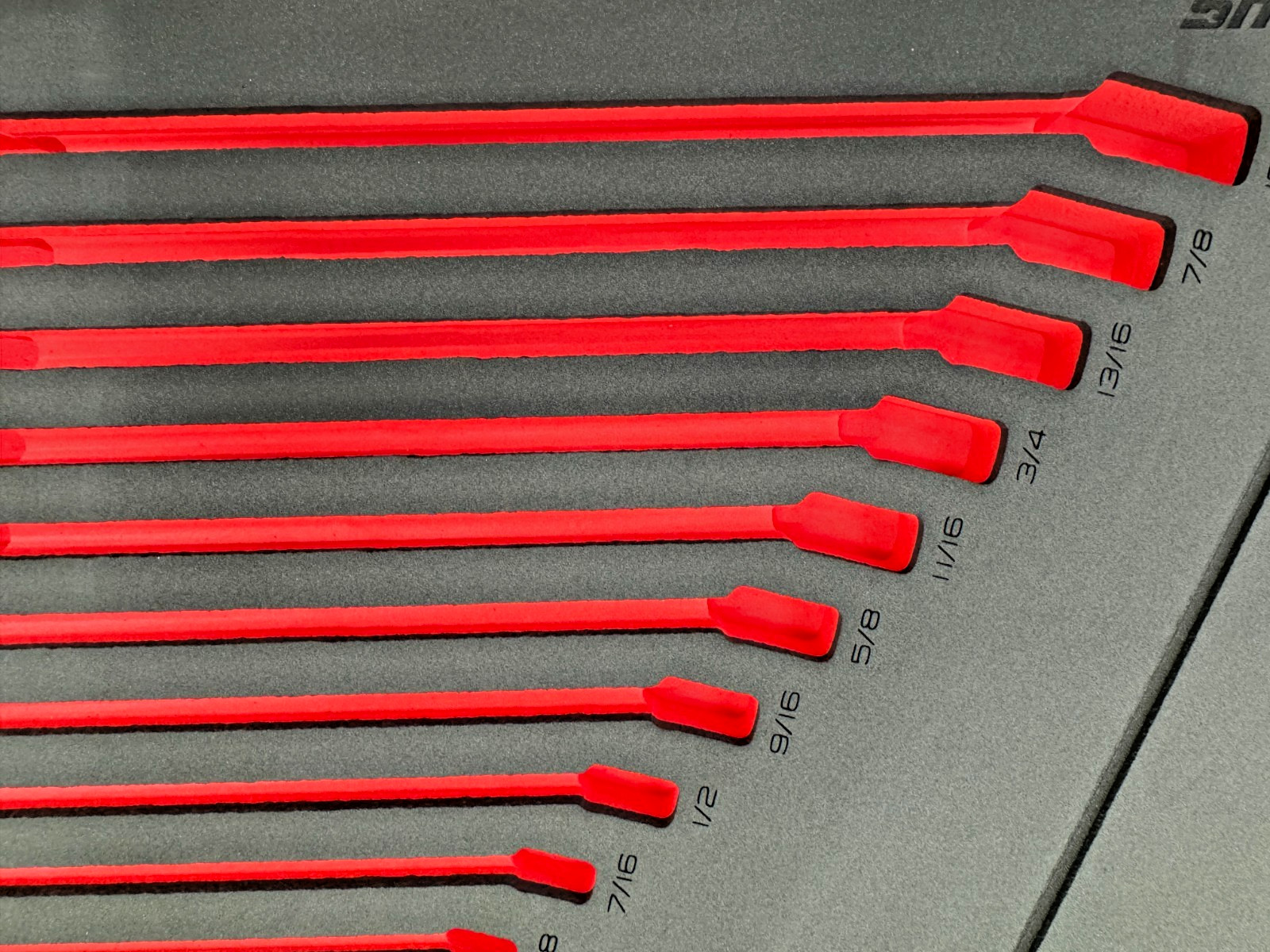 Snap-on Tools NEW RED FOAM ORGANIZER ONLY for 13pc SAE Combo Wrench Set FMWR03BR