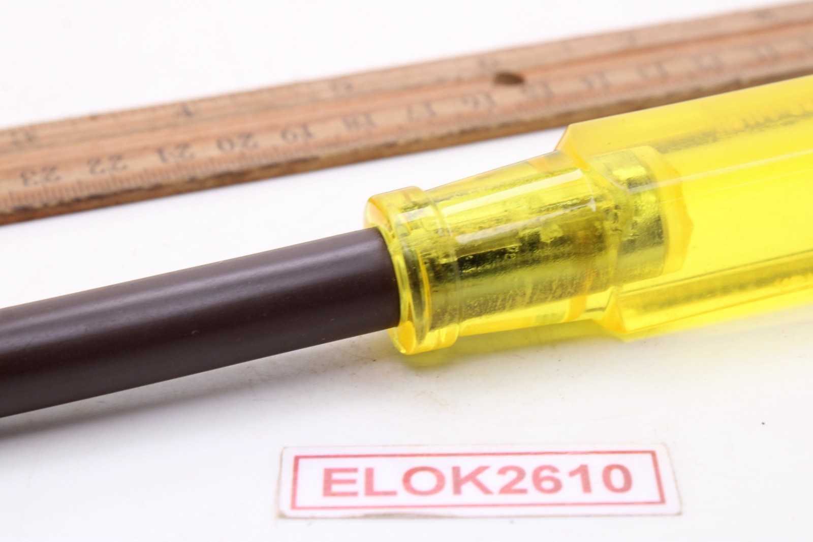 Snap-on ND 114 7/16″ 3″ Shank Brown Insulated Amber Handle Nut Driver USA