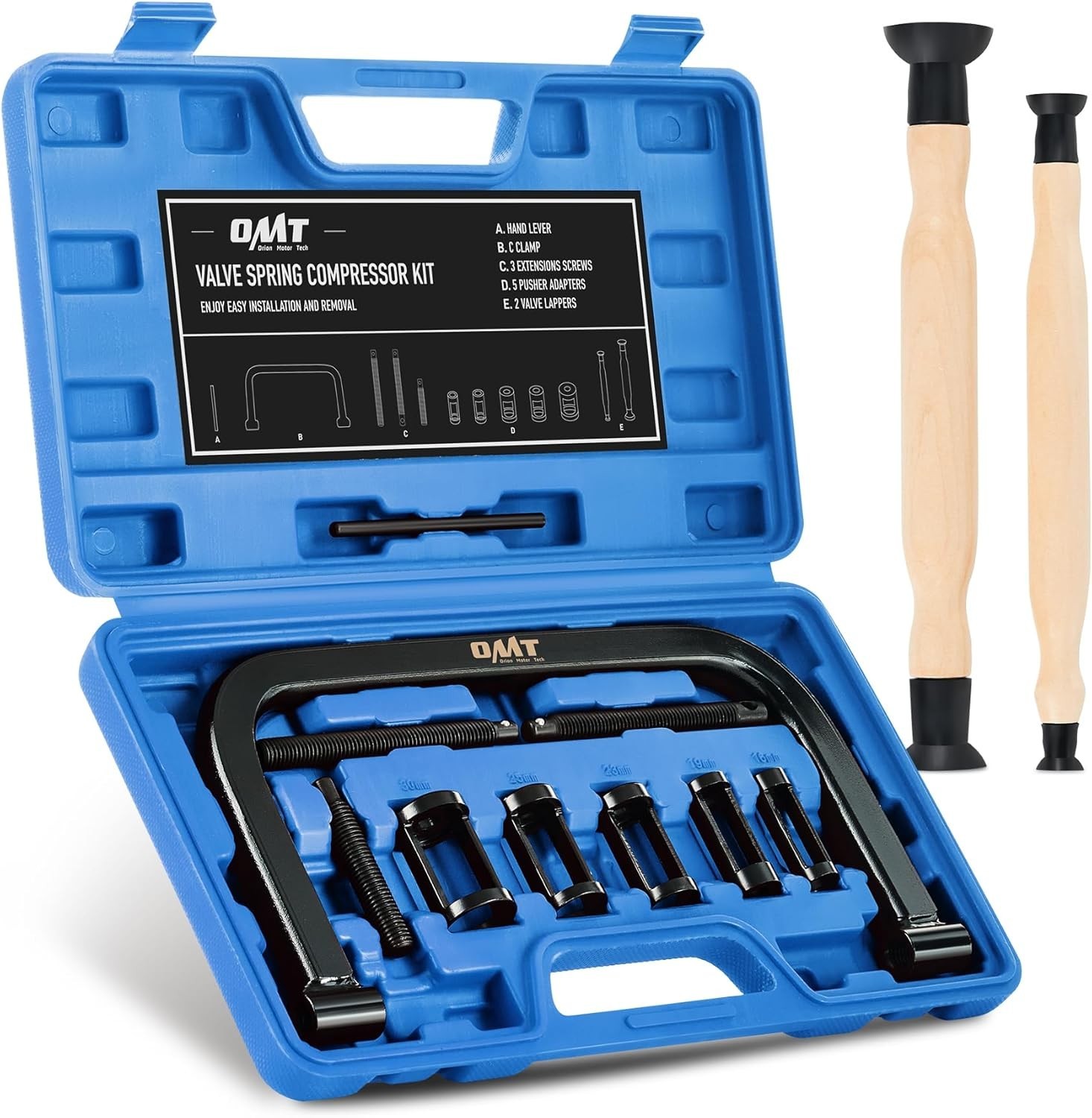 Portable Valve Spring Compressor Kit with Storage Case for Smooth Engine Repairs