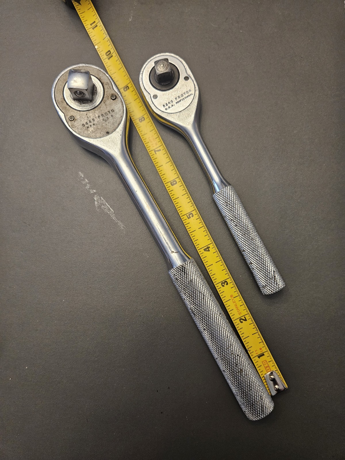 CLEAN – Vintage lot Of Proto Professional Ratchets, 1/2″ 5449 And 3/8″ 5249