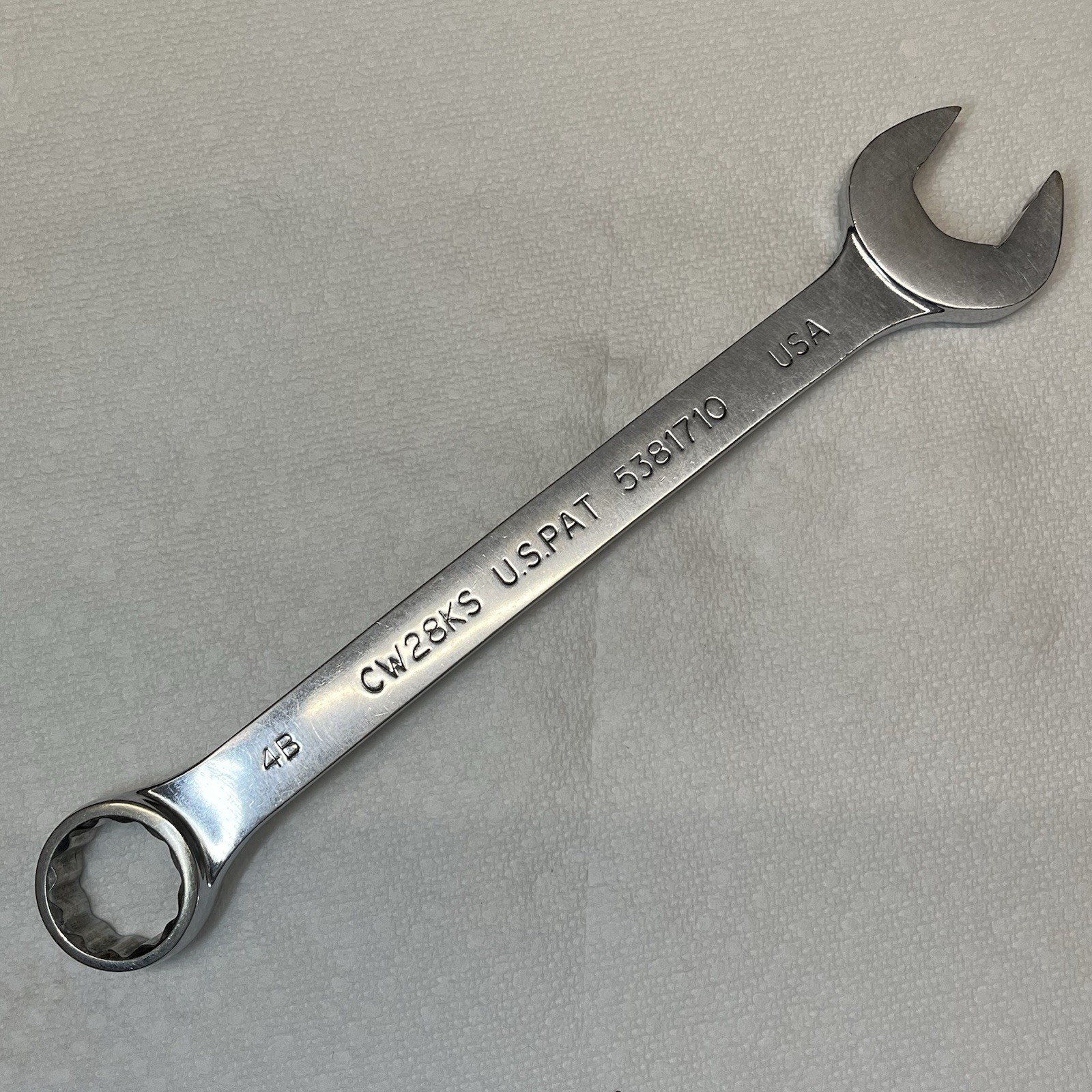 Mac Tools 7/8 combo wrench Knuckle-Saver more durable and thicker.