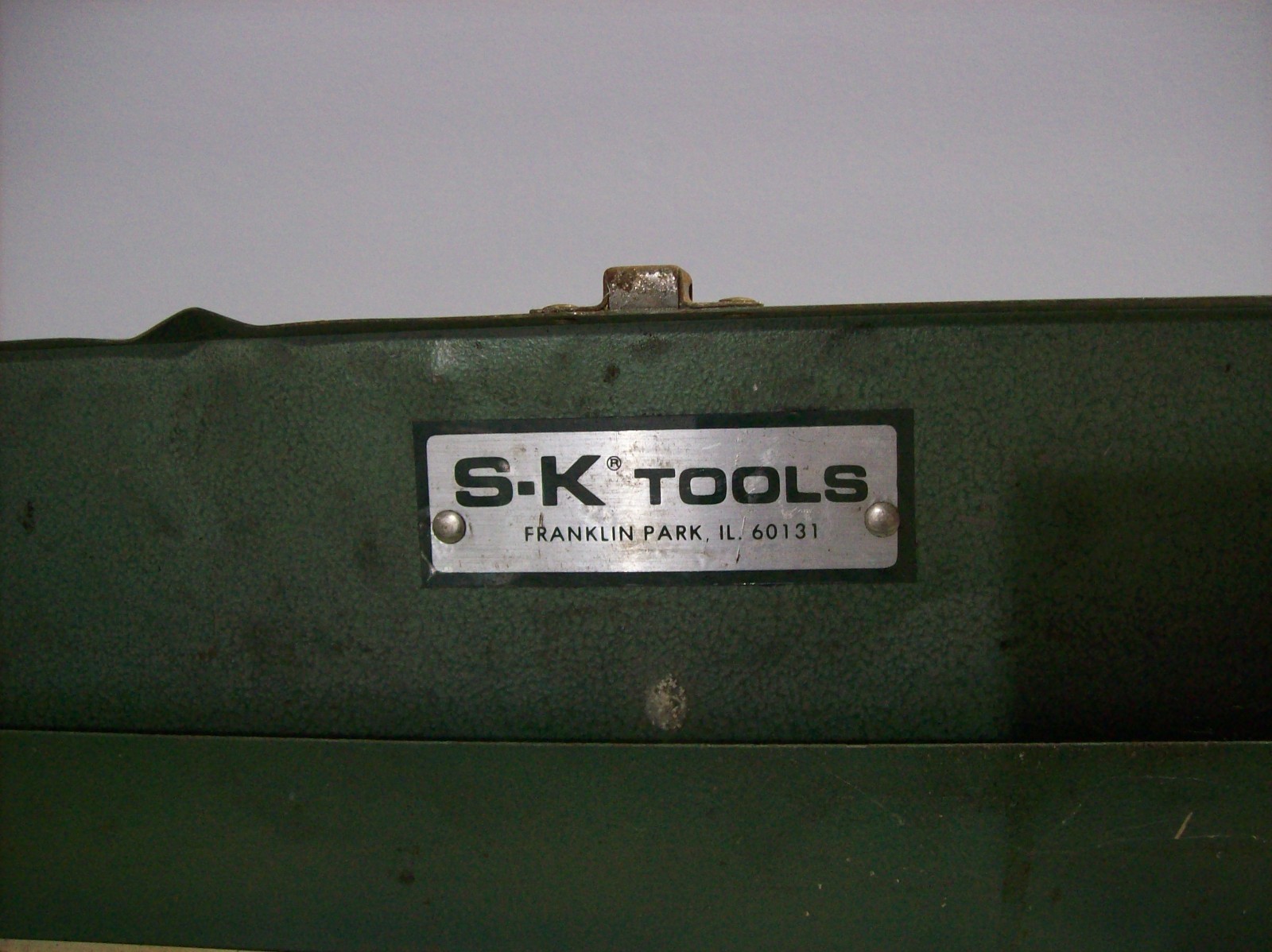 EMPTY Vintage S-K Tools 1/2″ Dr Green Metal Socket Set 4116-80 Case Box