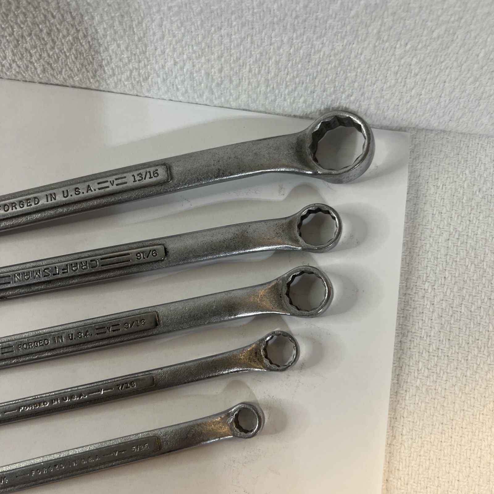 Craftsman Double Box End Offset Wrench Set Of 5 From 1/4-13/16 Inch SAE USA