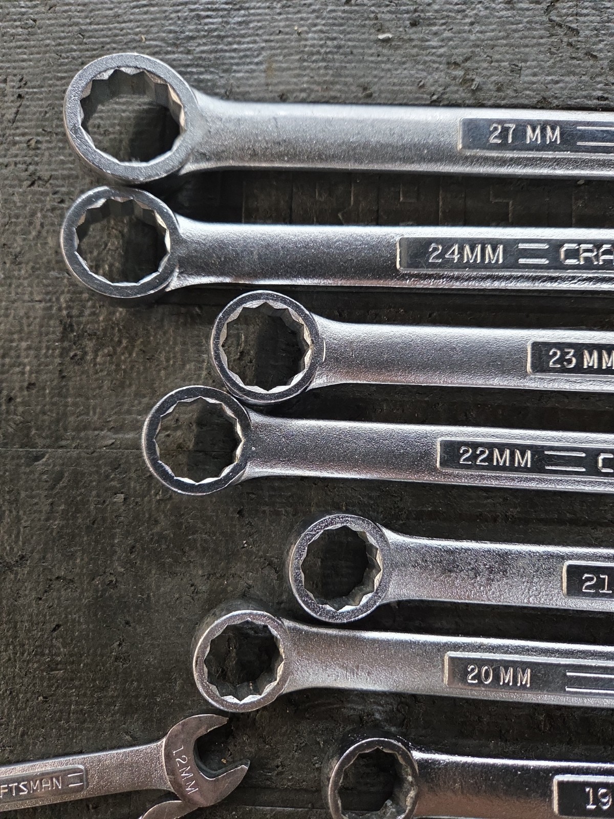 Vintage Craftsman USA 20 Pc Metric Combo Wrench Set V, VV 6-24 , 27mm.