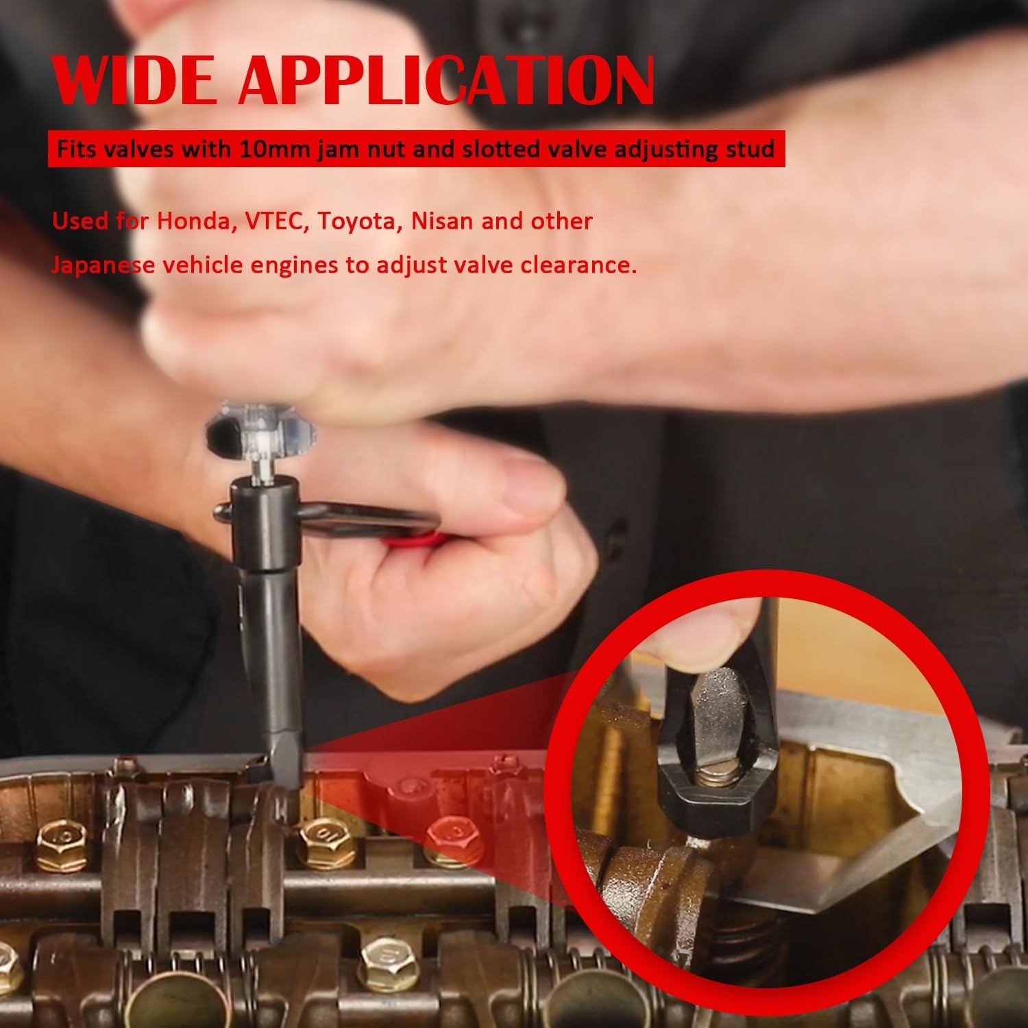 10mm Jam Nut Valve Clearance Adjustment Tool 648827 for Honda, Nissan Engines
