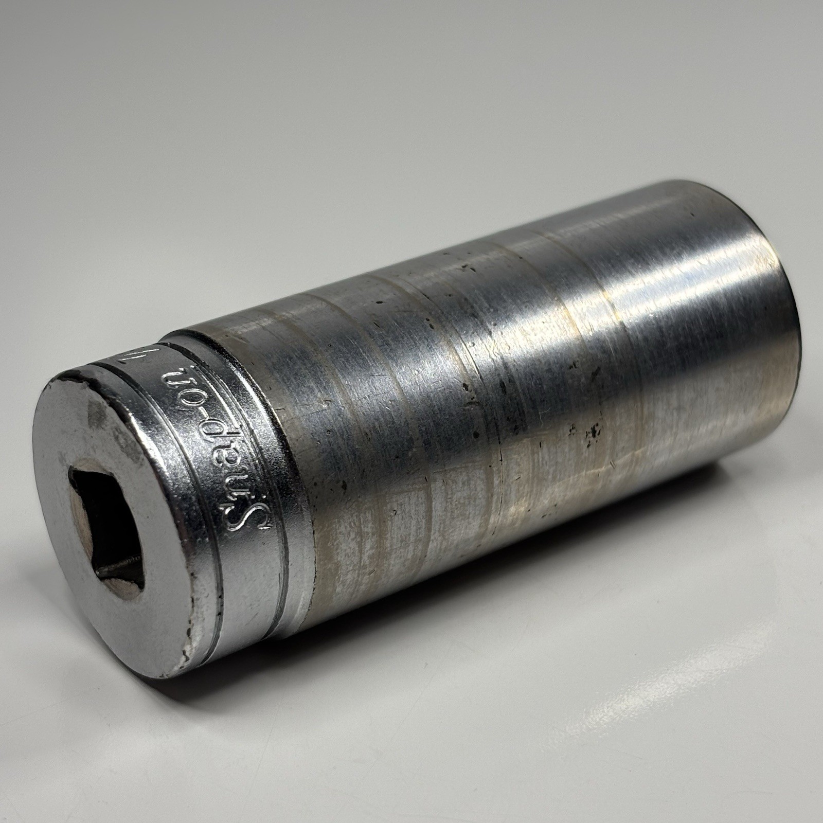 Snap On Tools SFS281 3/8 Dr 6Pt SAE 7/8 Flank Dr Deep Chrome Socket VTG USA