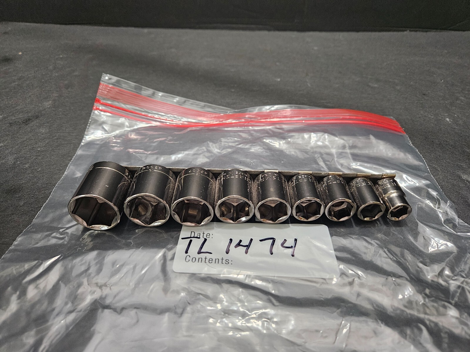 CRAFSTMAN 9 PC 3/8″ DRIVE SAE 3/8″ – 7/8″ G1 SERIES 6PT SHALLOW SOCKETS (TL1474)