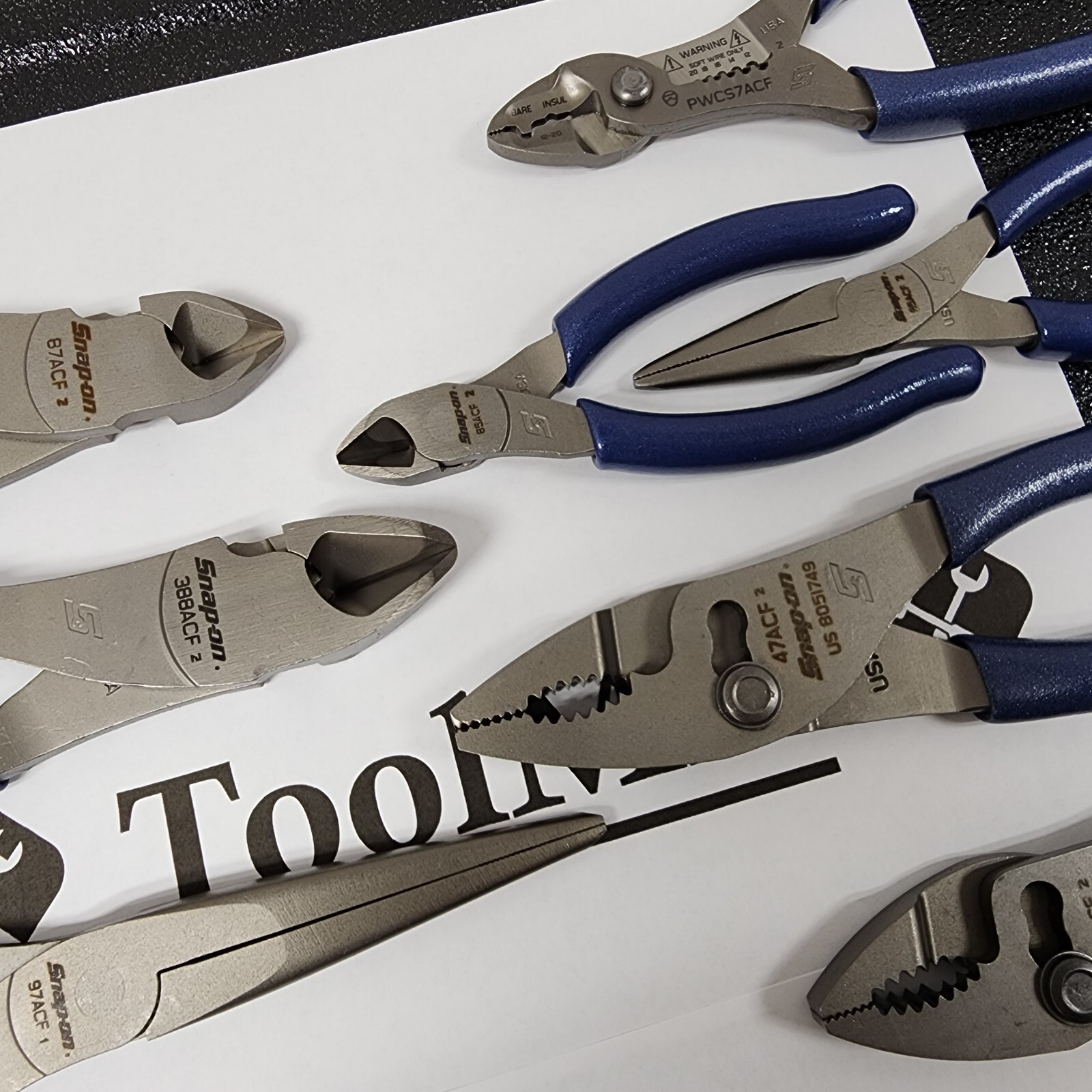 Snap-on Tools USA NEW 14pc POWER BLUE Master Plier/Cutter/Stripper Set LN47ACF