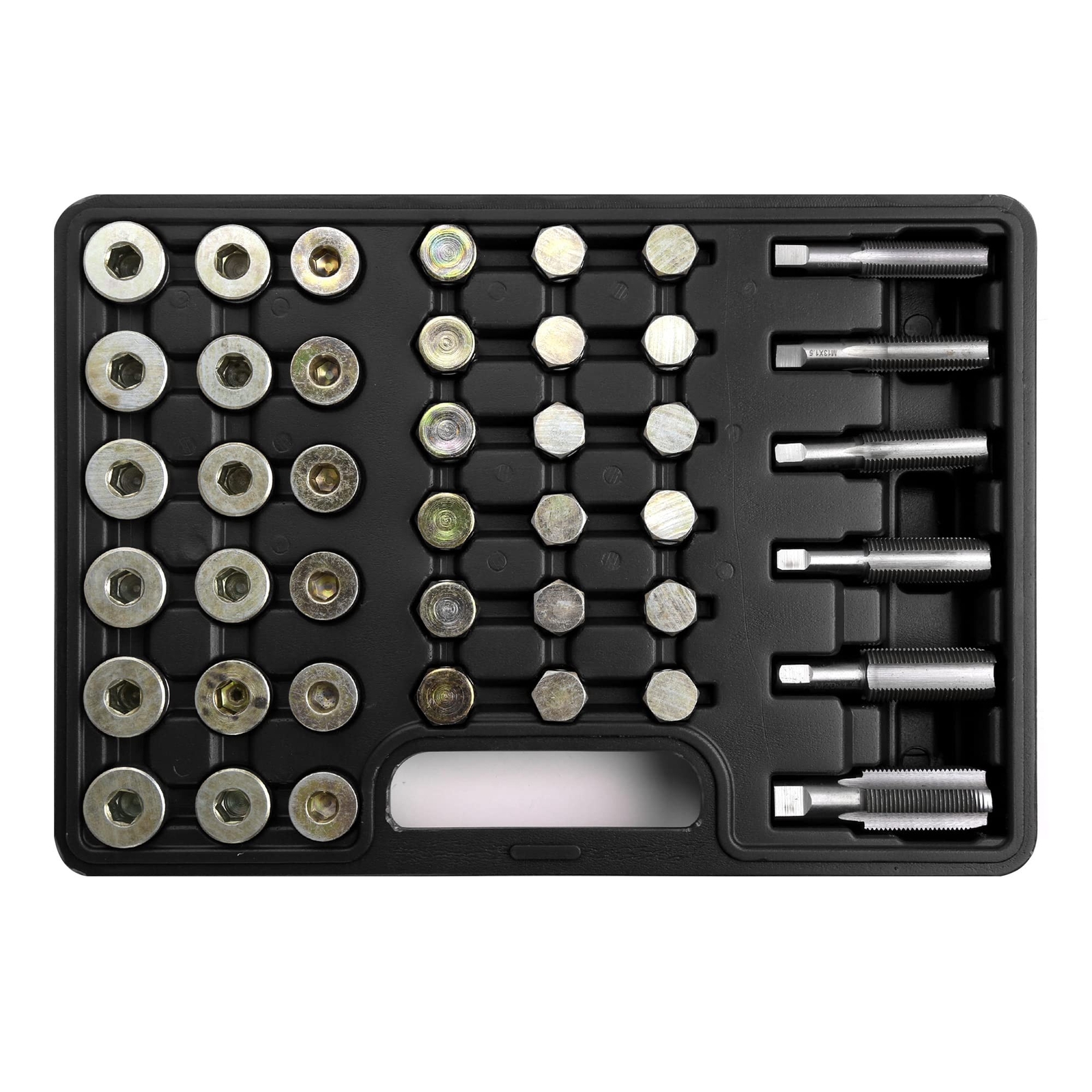114pc Oil Pan Drain Sump Plug Key Thread Repair Tool Kit Set Drain Plug