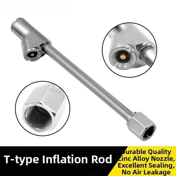 Dual Head Valve Extension for Car Bike Motorcycle Tires with Zinc Alloy Nozzle