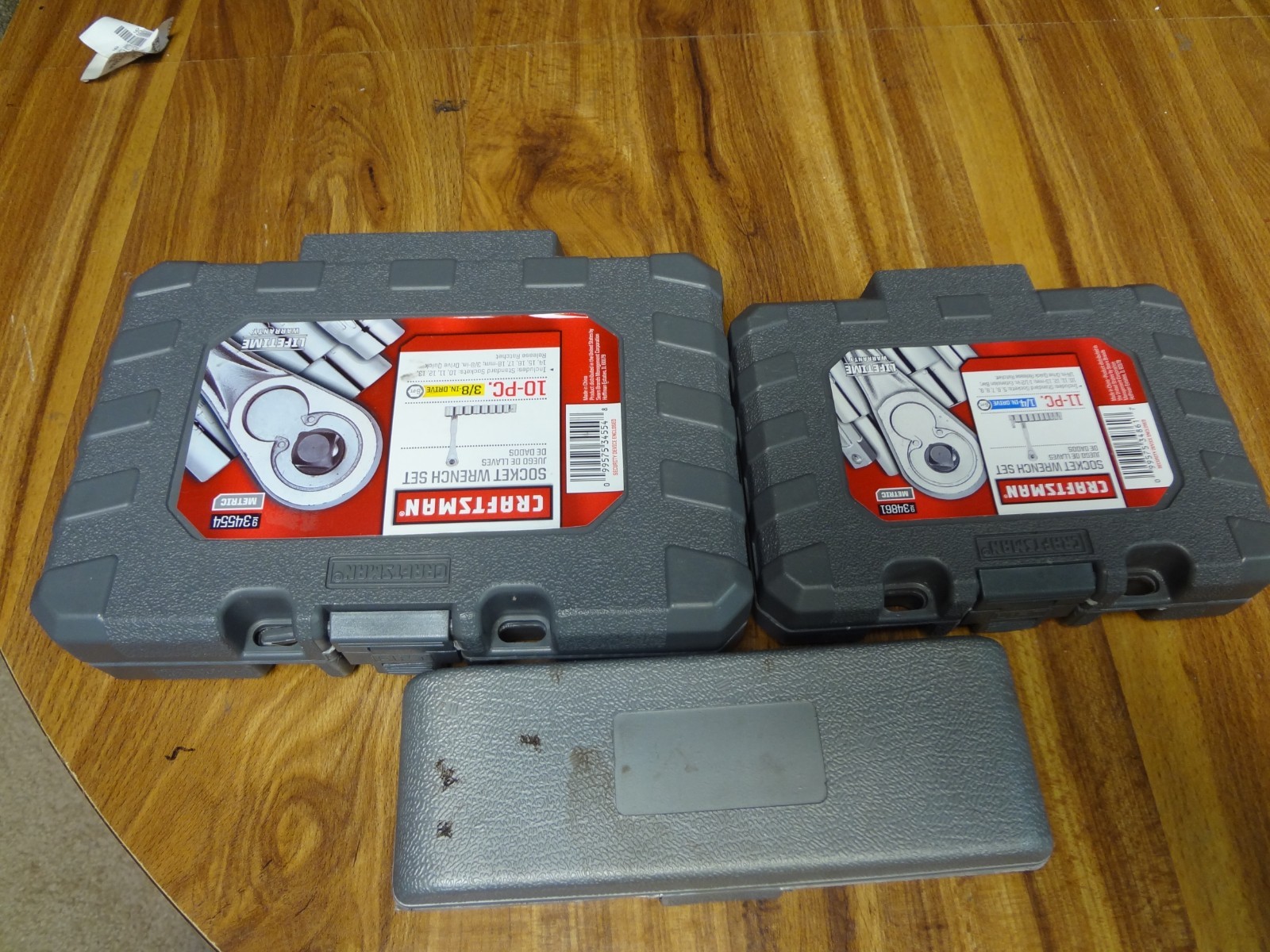 3 Sets 2 Craftsman 1 unbranded. 34554 34861 1/4″ + 3/8″ Sockets+ Retching Driver