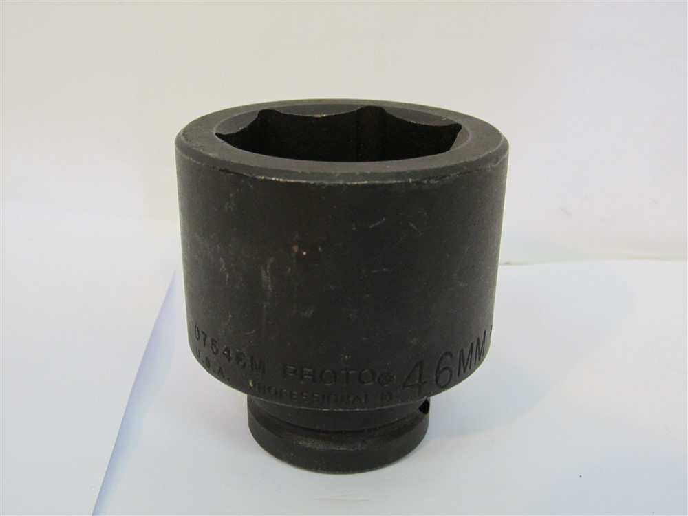 Proto J07546M, 46mm Shallow Impact Socket, 3/4″ Drive, 6 Point