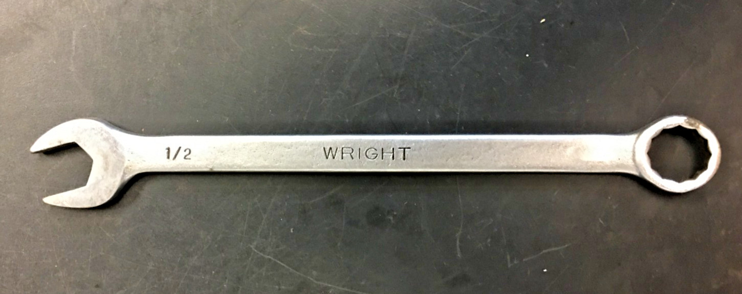 Wright Tool 1/2″ Combination Wrench 12 PONT, 1116 Satin, USA, VINTAGE