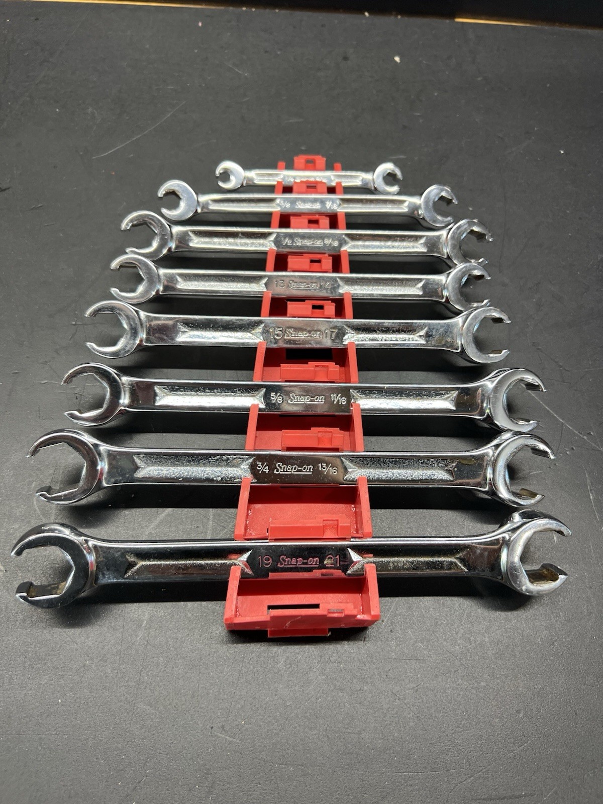 SNAP-ON 8 STD & METRIC DOUBLE END FLARE NUT WRENCH SET RXM SERIES