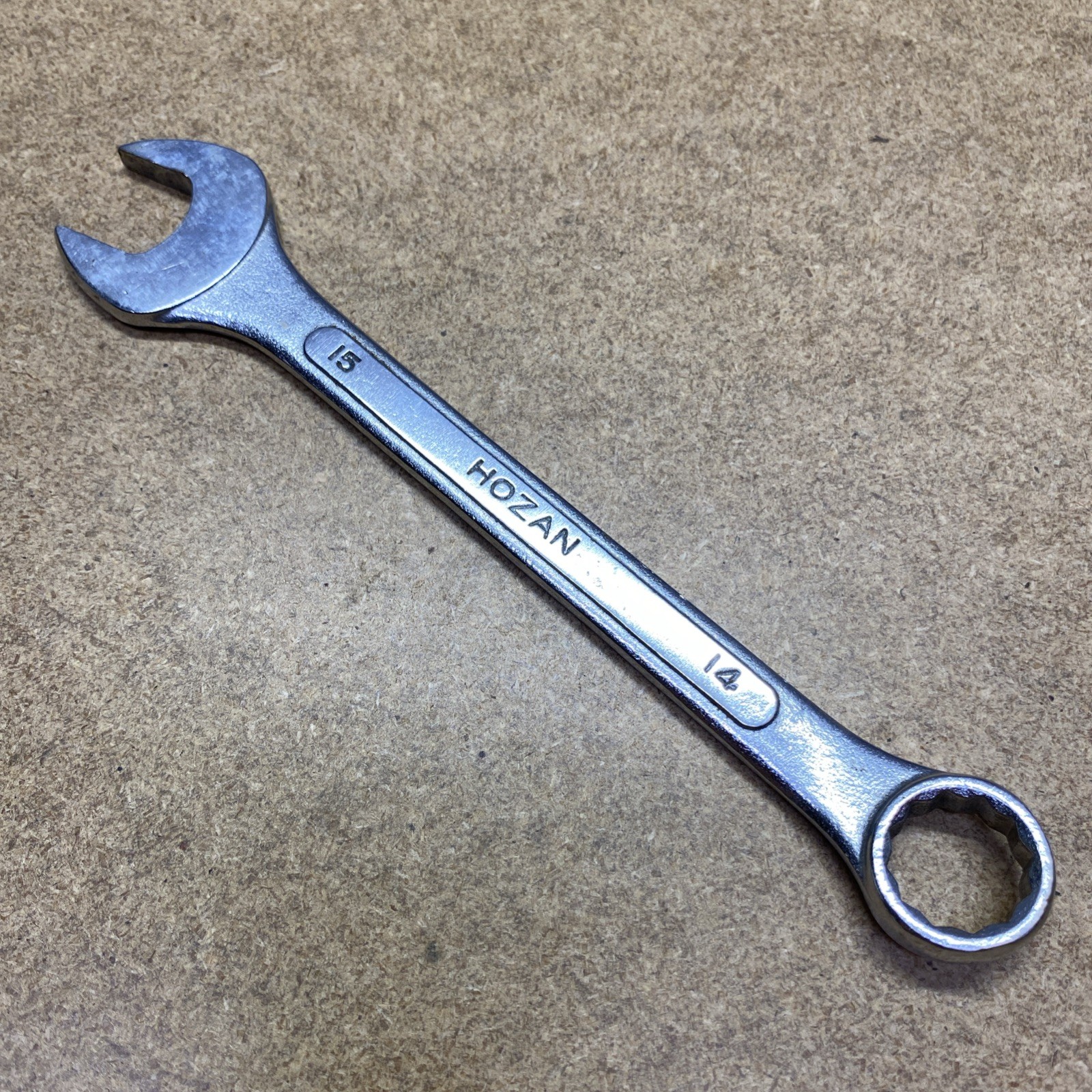 Hozan Combination Wrench H4 14mm x 15mm Chrome Molybdenum 12pt Made In Japan