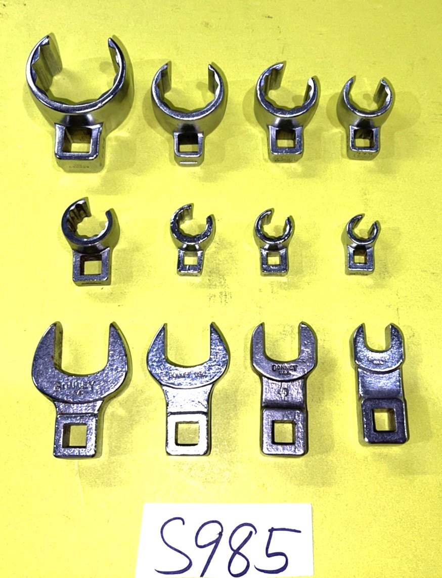 BONNEY TOOLS VINTAGE 12 PIECE MULTI DRIVE VARIOUS TYPES OF CROWFOOT WRENCHES