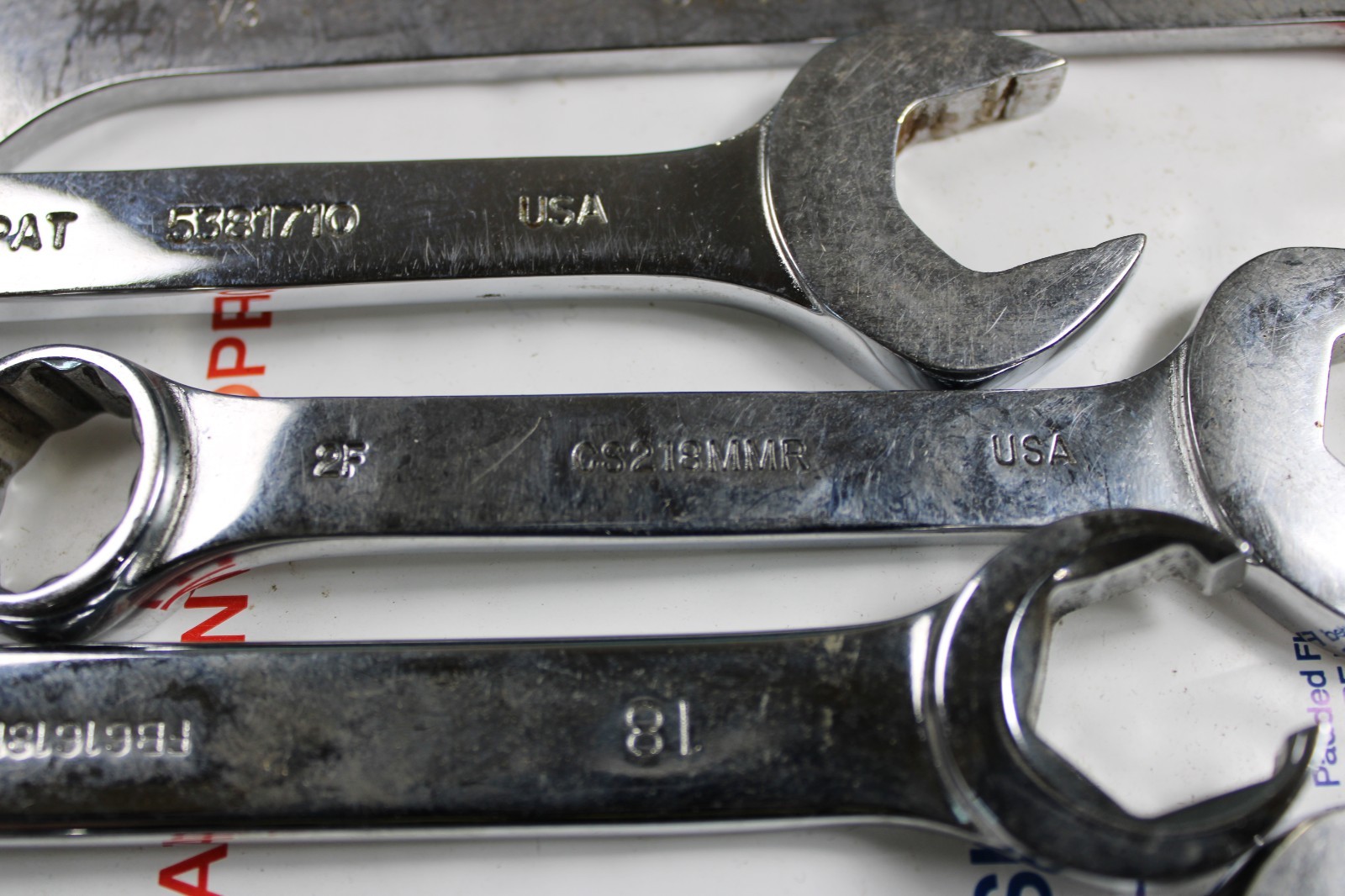 MAC Metric and sae short open end box end 12 pt Line/Flare Nut Wrenches Lot Of 7