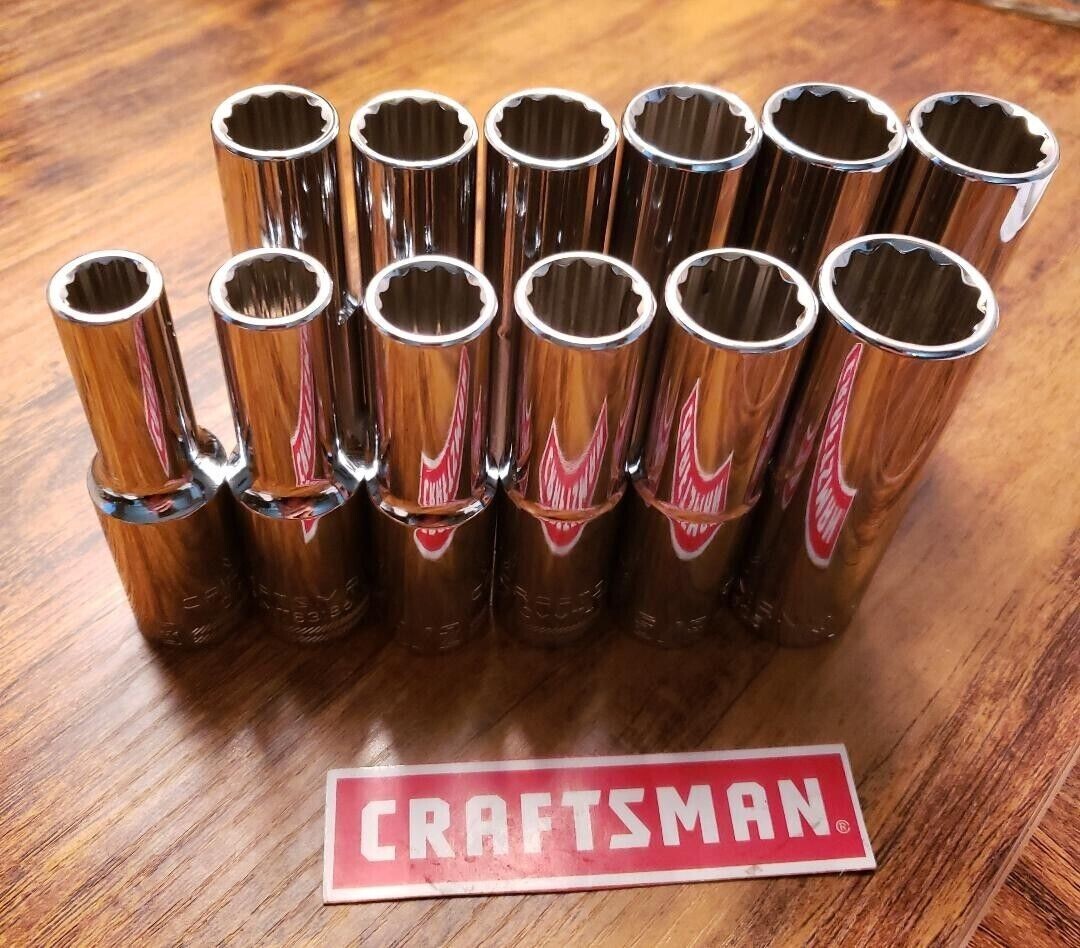 CRAFTSMAN 33pc Short & Deep 1/2 SAE METRIC 12pt ratchet wrench socket set