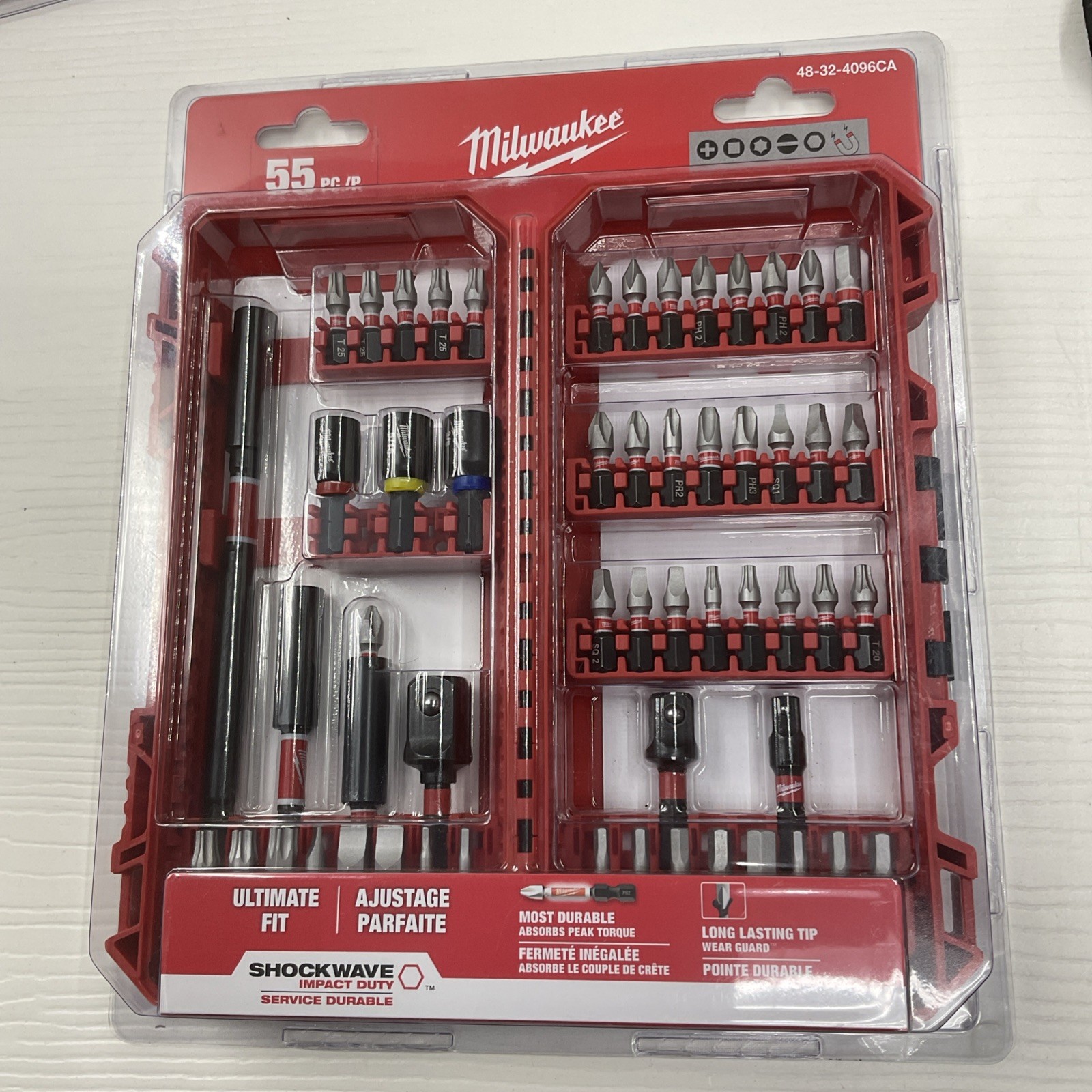 Milwaukee Tool SHOCKWAVE Impact Duty Driver Bit Set – 55PC