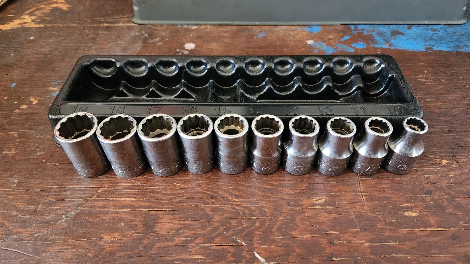 Snap-On Tools USA 310SWMYA 10pc METRIC 10mm-19mm Socket Set 1/2″ Drive 12 Point