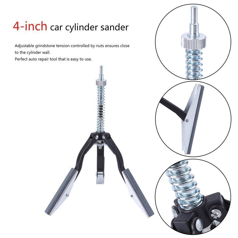 4″ Stone Car Engine Cylinder Grinding Brake Hone Shaft Tool 51mm-178mm 220 Grit