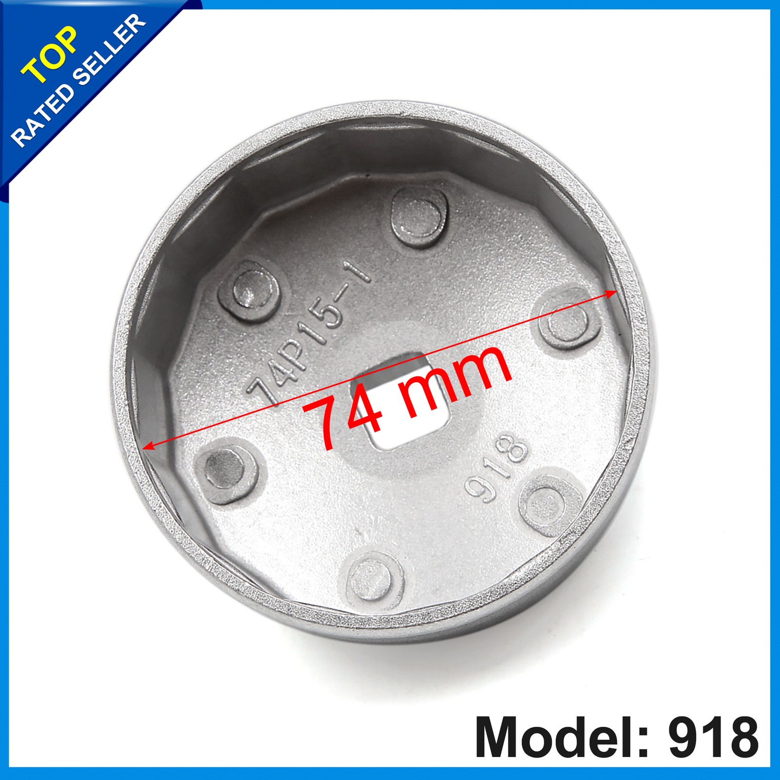 Universal Car 15 Flutes Oil Filter Wrench Aluminum Alloy Pack of 1