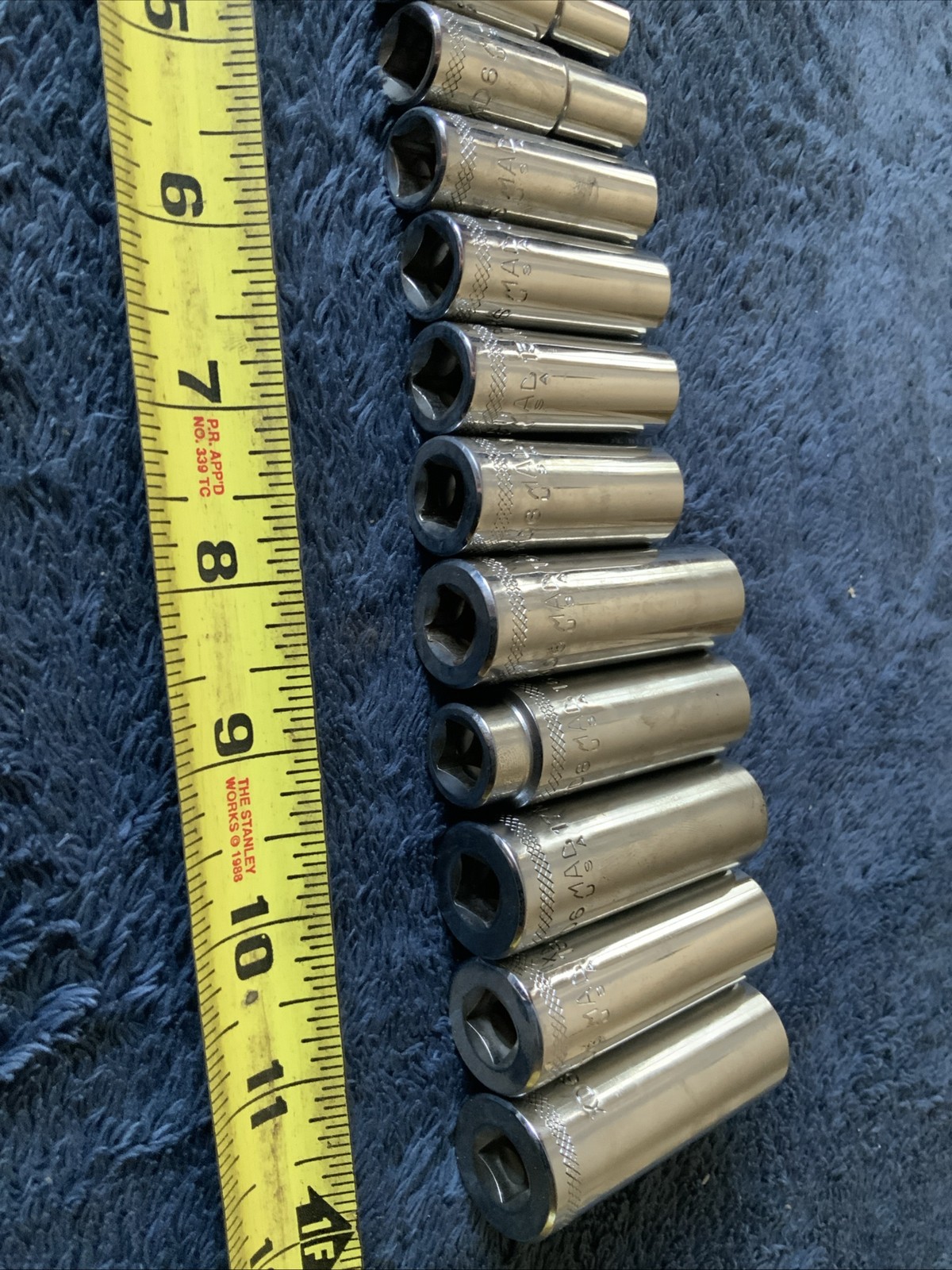 Mac Tools 3/8” Drive Deep Socket Set, 6-19mm….6pt….1 Is Different Style…..zzz