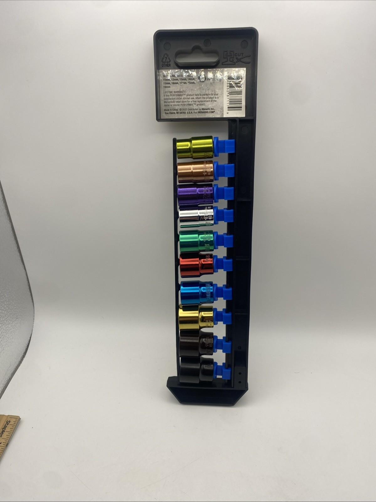 PERFORMAX Color Coded Socket Set Metric 10 Pc 10mm-19mm