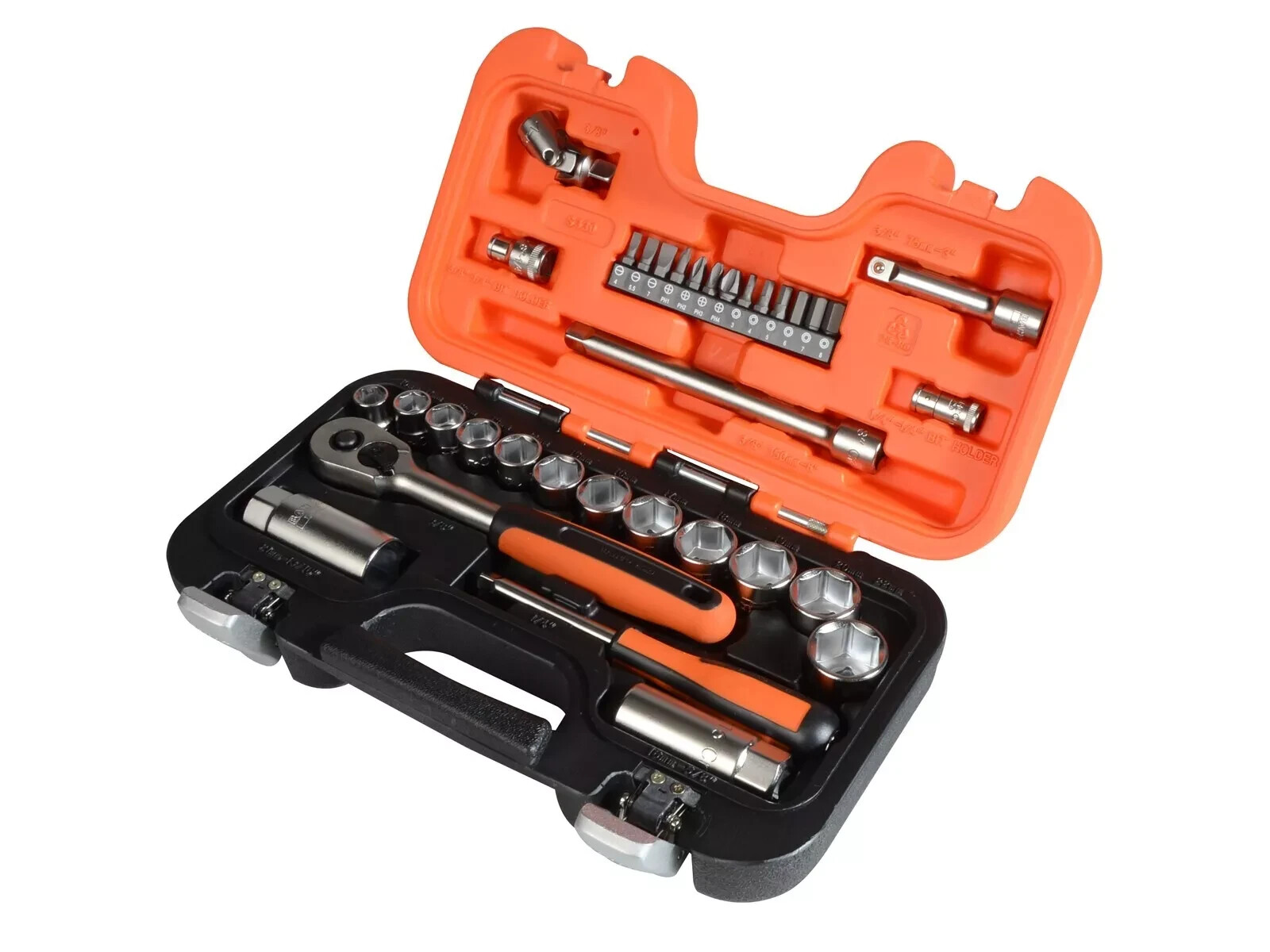 Bahco 34 Piece Ratchet Socket Set 1/4″ & 3/8″ Drive, S330, XMS24SS38