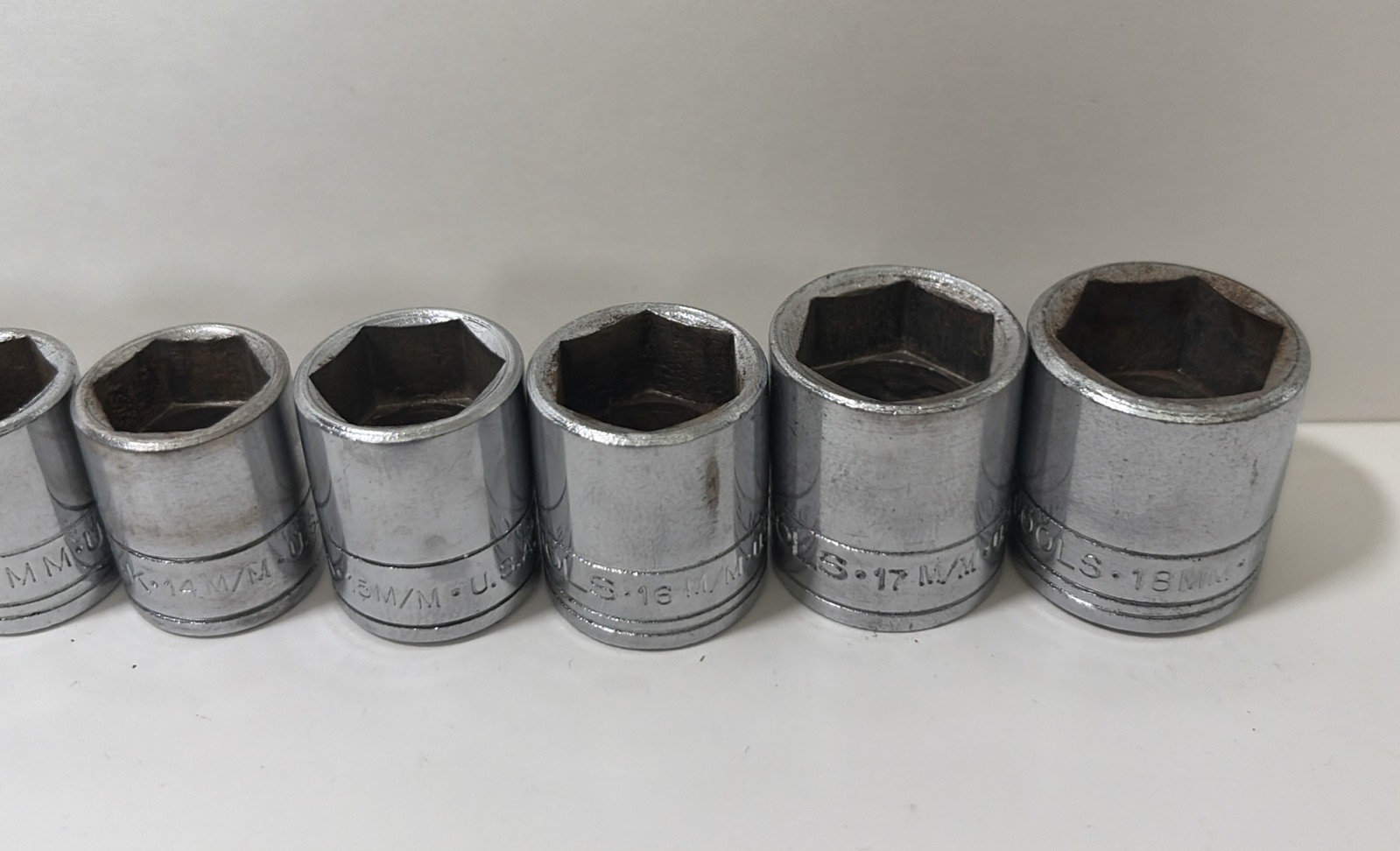 S-K Tools Ratchet 45170 & 11pc Socket Set 7mm-18mm NO 9mm. 307-318 NO 309 USA