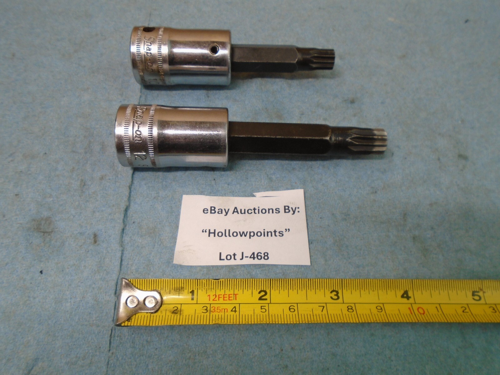 Snap-On 2 Pc. Triple Square Sockets 10mm & 12mm STSM10B & STSM12A Euro Auto J468