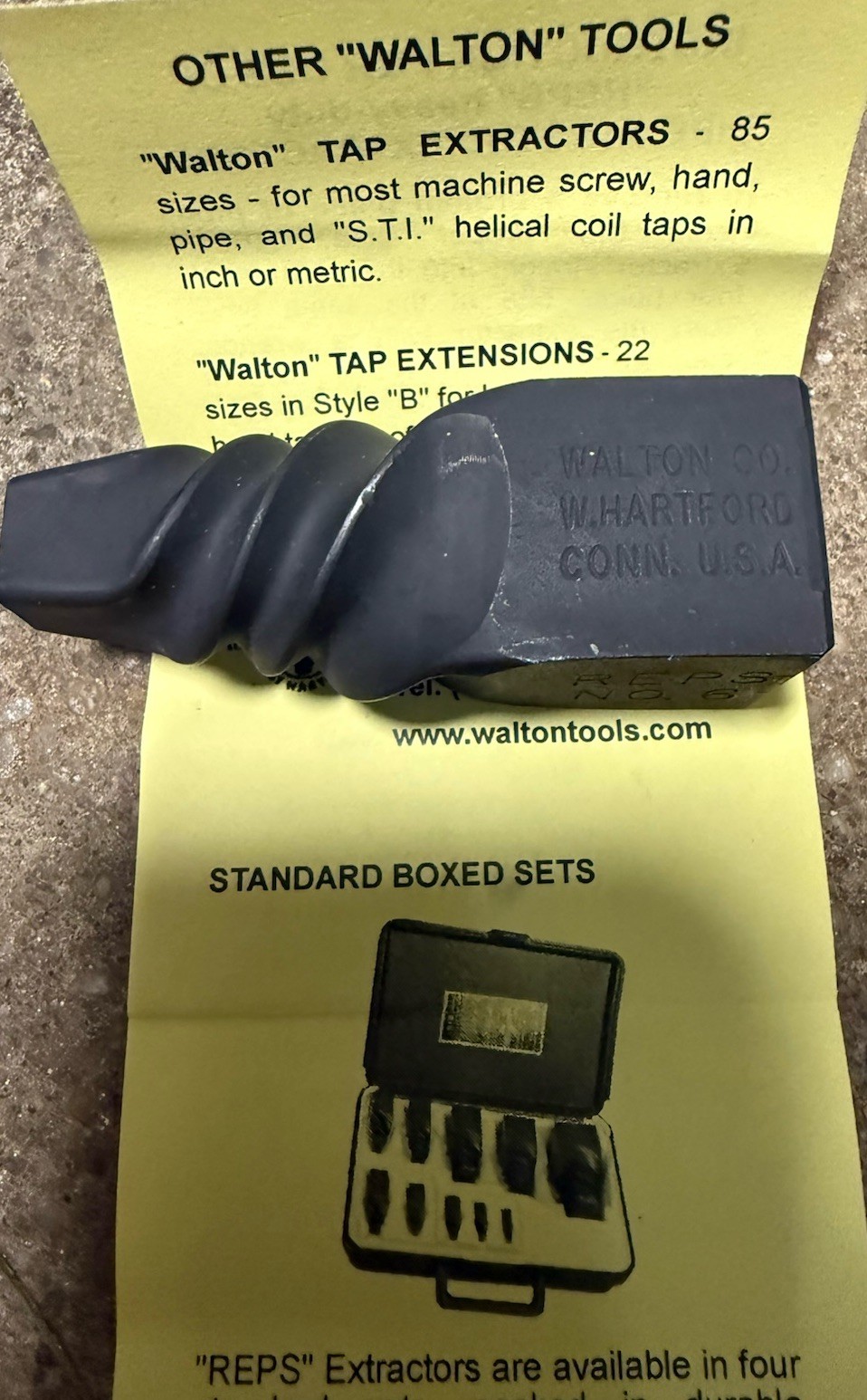 WALTON #6 REPS Heavy Duty PIPE EXTRACTOR 50006 1″ PIPE 1-1/2″, 1-3/4″ STUD/SCREW