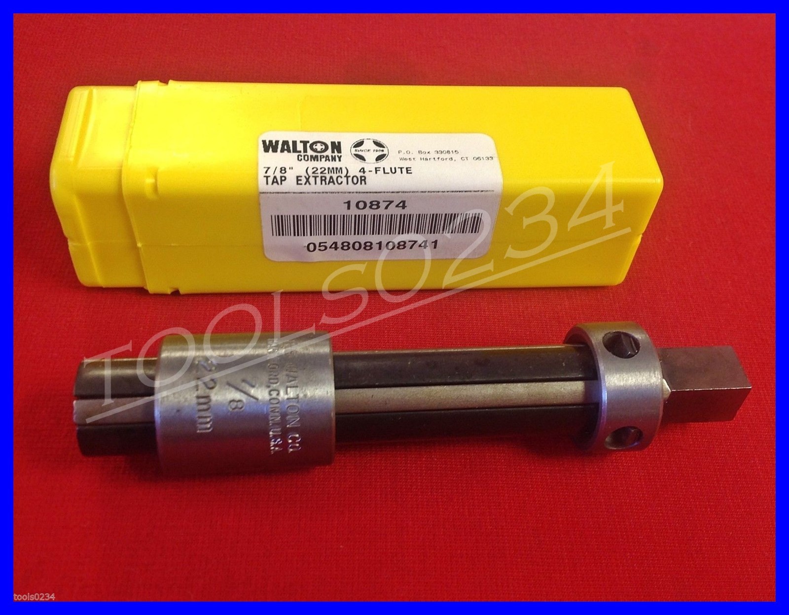 7/8″ x 4 Flute 22mm Walton 10874 Tap Extractor USA