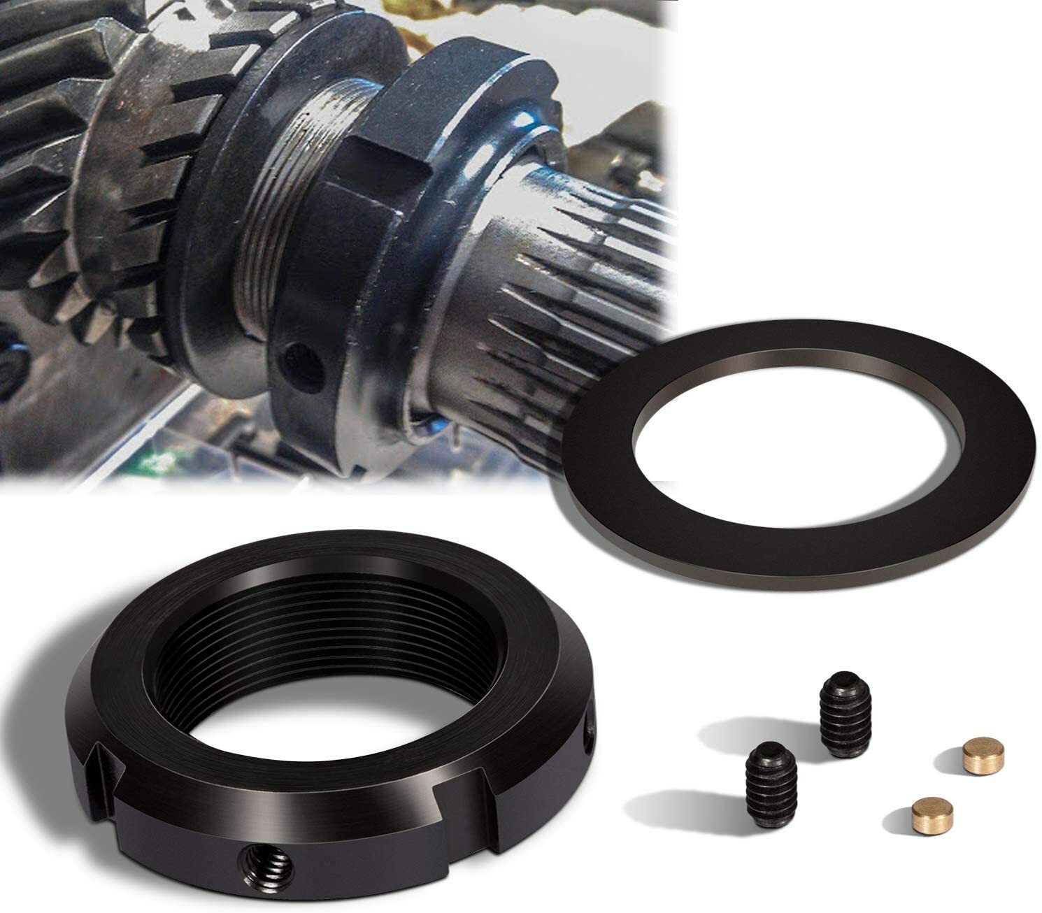 Gear Lock Nut Retainer Set for 1994-05 Ram 2500&3500 4WD NV4500 Transmission