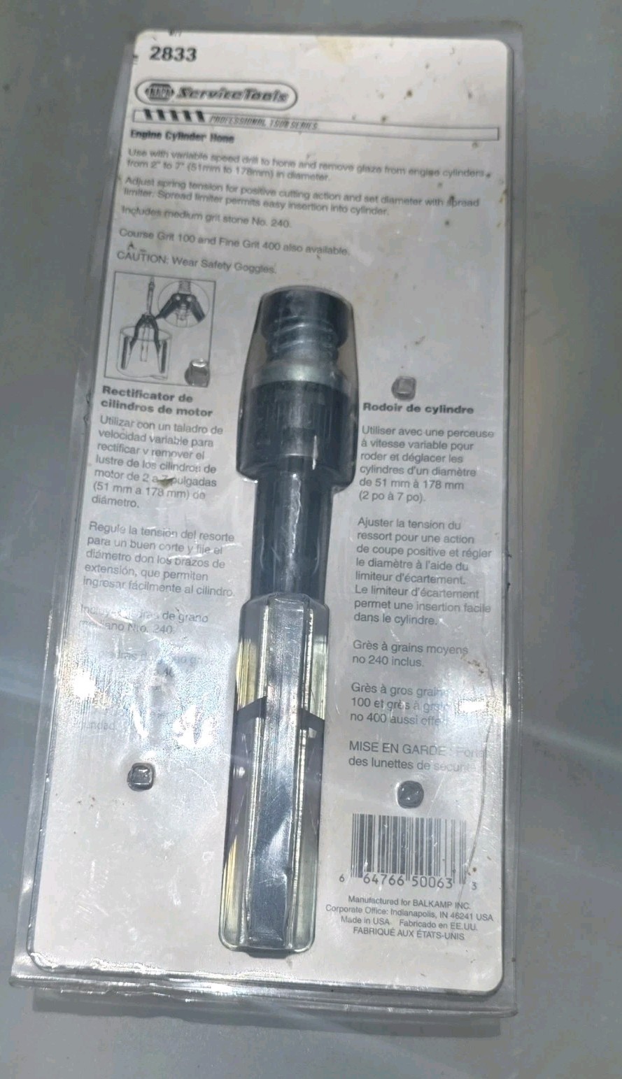 NAPA ServiceTools 2833 Engine Cylinder Hone / Glaze Breaker (2″ to 7″ Range)