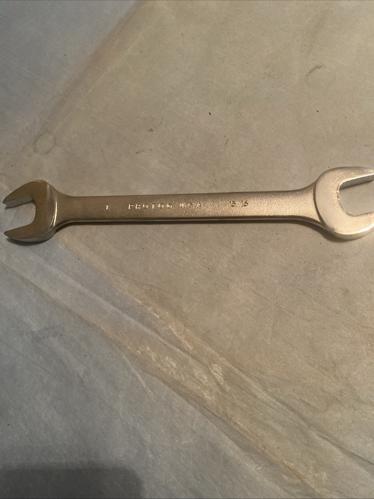 Proto Professional 3045 Double Open End Wrench. 15/16 and 1 Inch Made In USA