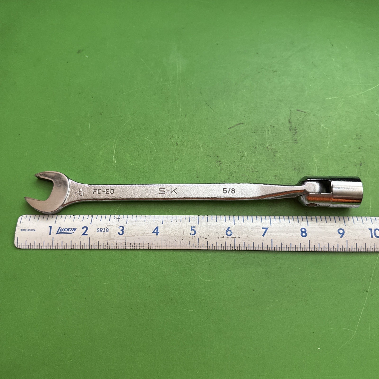 S-K USA 12 Point Flex Head Socket Open End Saltus Wrench SAE Size 5/8″ MPN FC-20