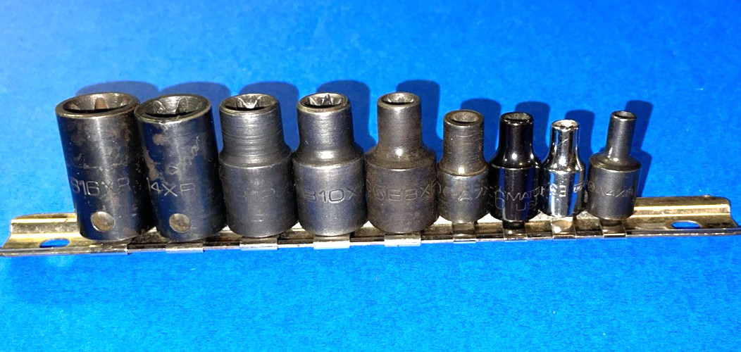 MATCO TOOLS 9 PIECE MULTI DRIVE INSIDE TORX SOCKET DRIVER SET E4-E16