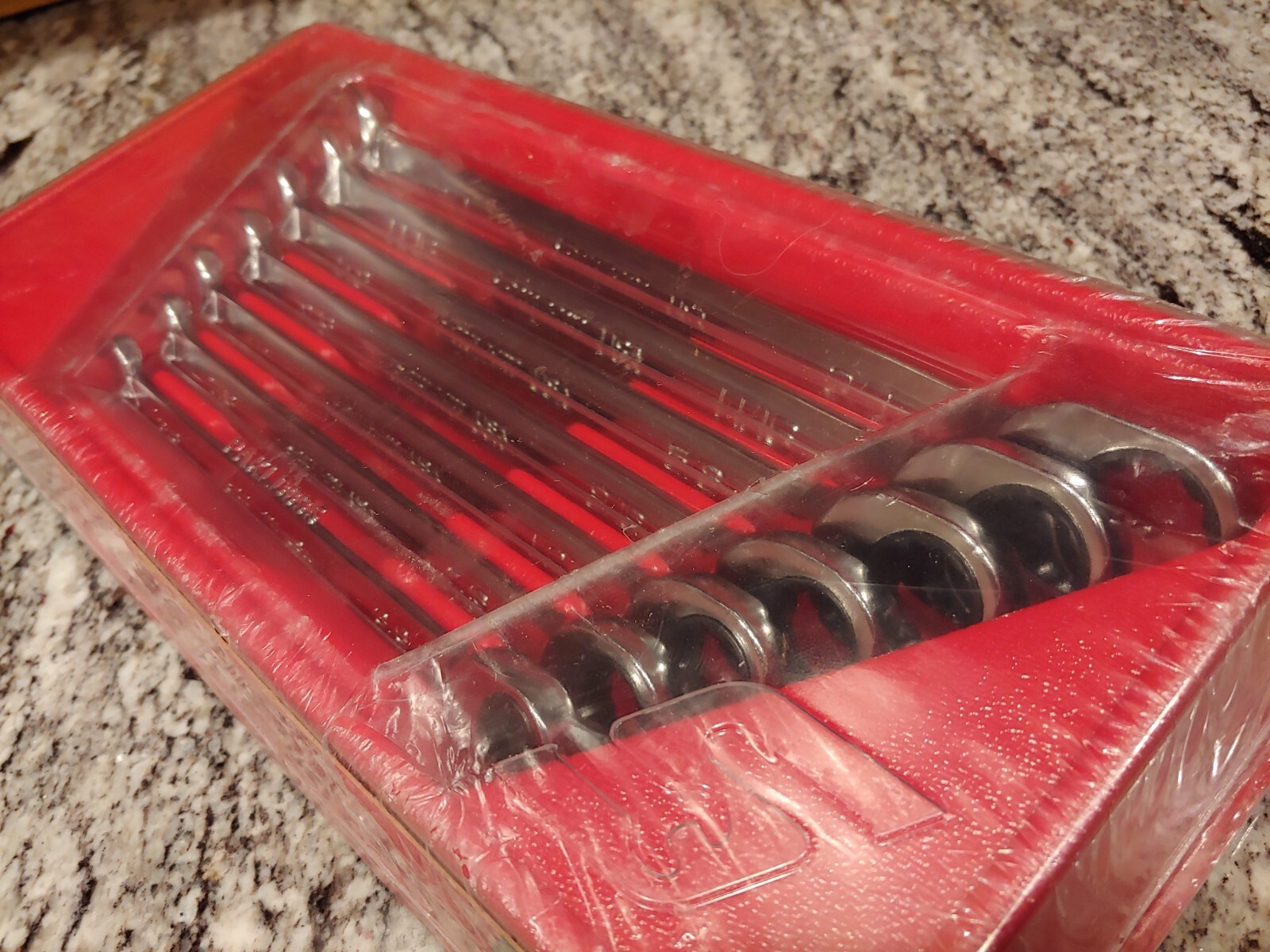 Snapon Tools 7 pc SAE Flank Drive Non-Reversible Ratcheting Wrench Set – SEALED