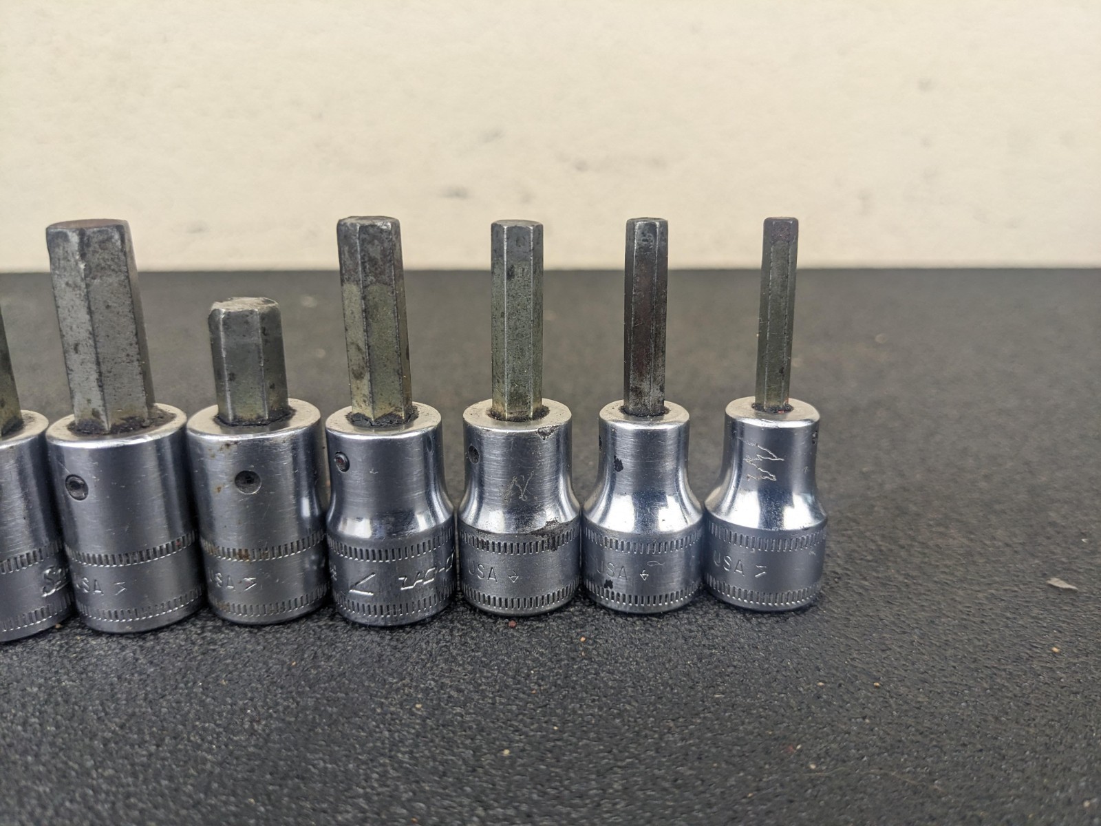 #bl350 Snap On 207EFAMY 7pc 3/8″ Drive Metric Hex Bit Socket Set 4-10mm