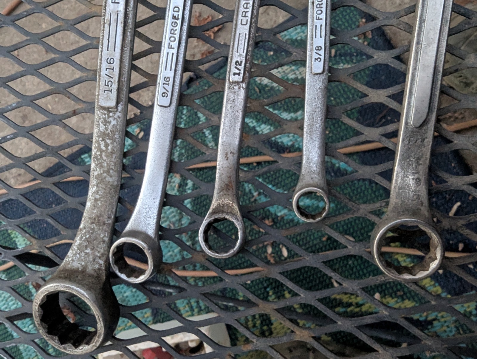 Set of 4 Craftsman & 1 Herbrand Box Wrenches SAE