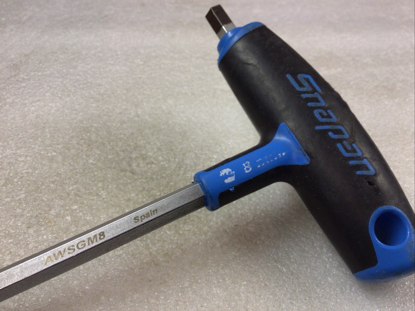 SNAP ON AWSGM8 – 8 mm, Metric, T Shaped, Soft Grip Handled, Hex Wrench-USA-