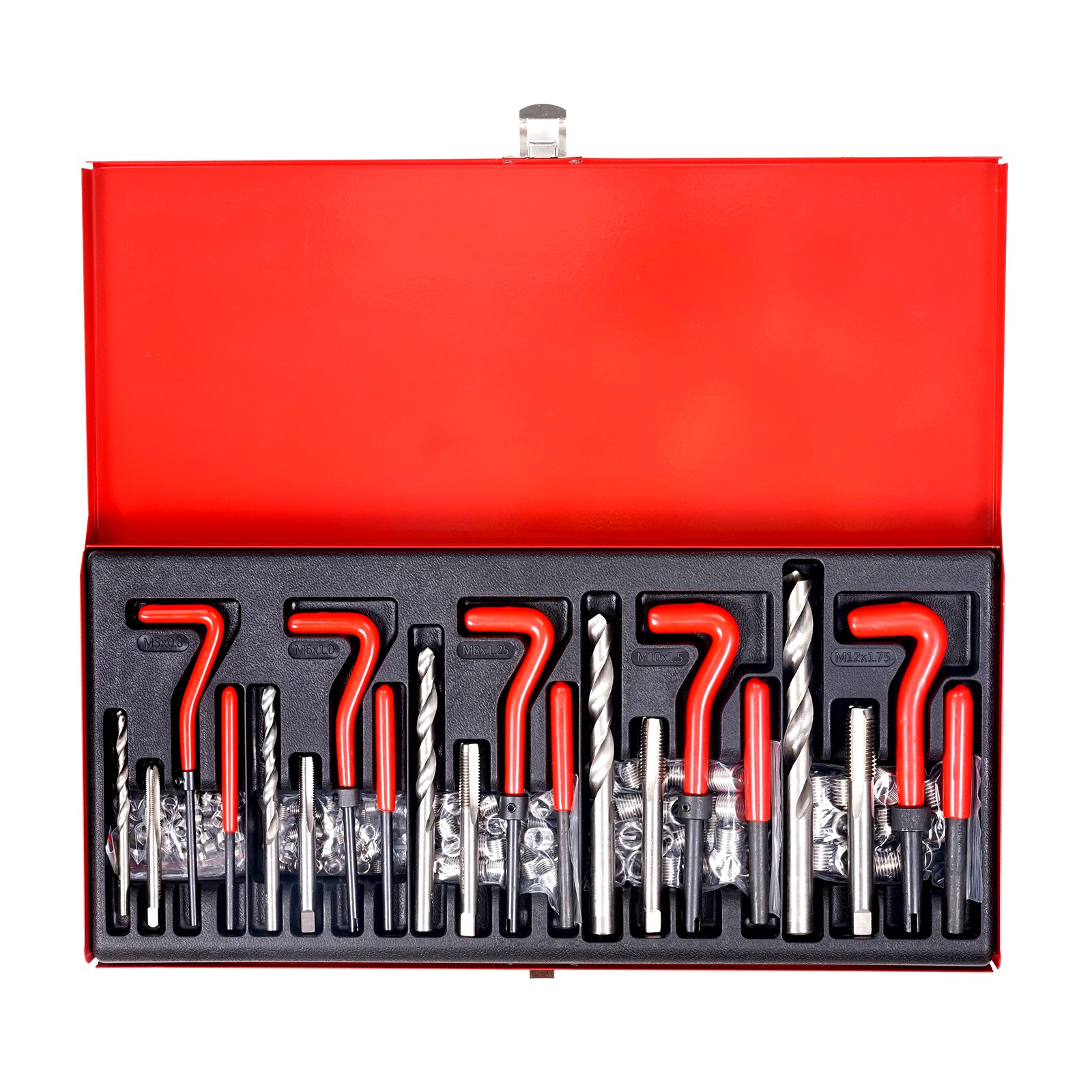 Uimoso 166 PCS Helicoil Thread Repair Kit Metric Rethread Tool M5 M6 M8 M10 M12