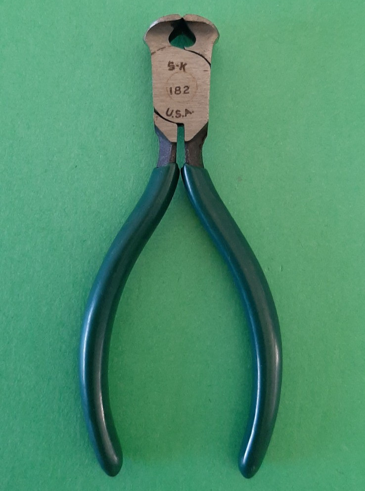 NOS NEW SK Tools 182 Precision End Cutter Nippers Pliers Wire Snips S-K 1O
